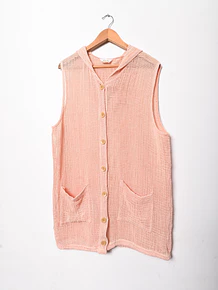 Sweater vest naranjo pastel 90s