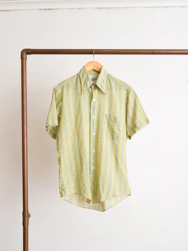 Camisa verde floral 70s