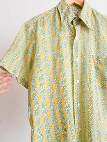 Camisa verde floral 70s