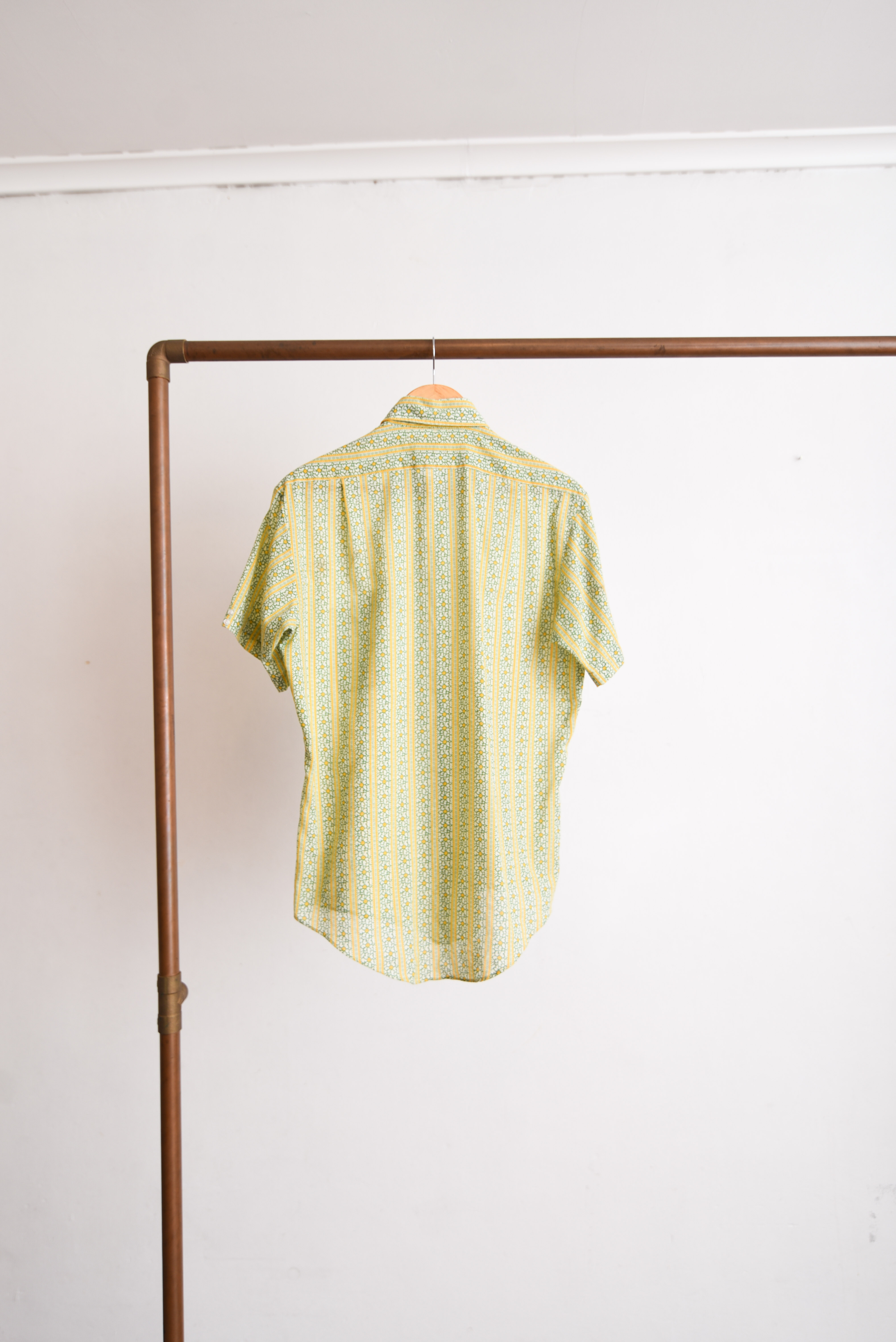 Camisa verde floral 70s
