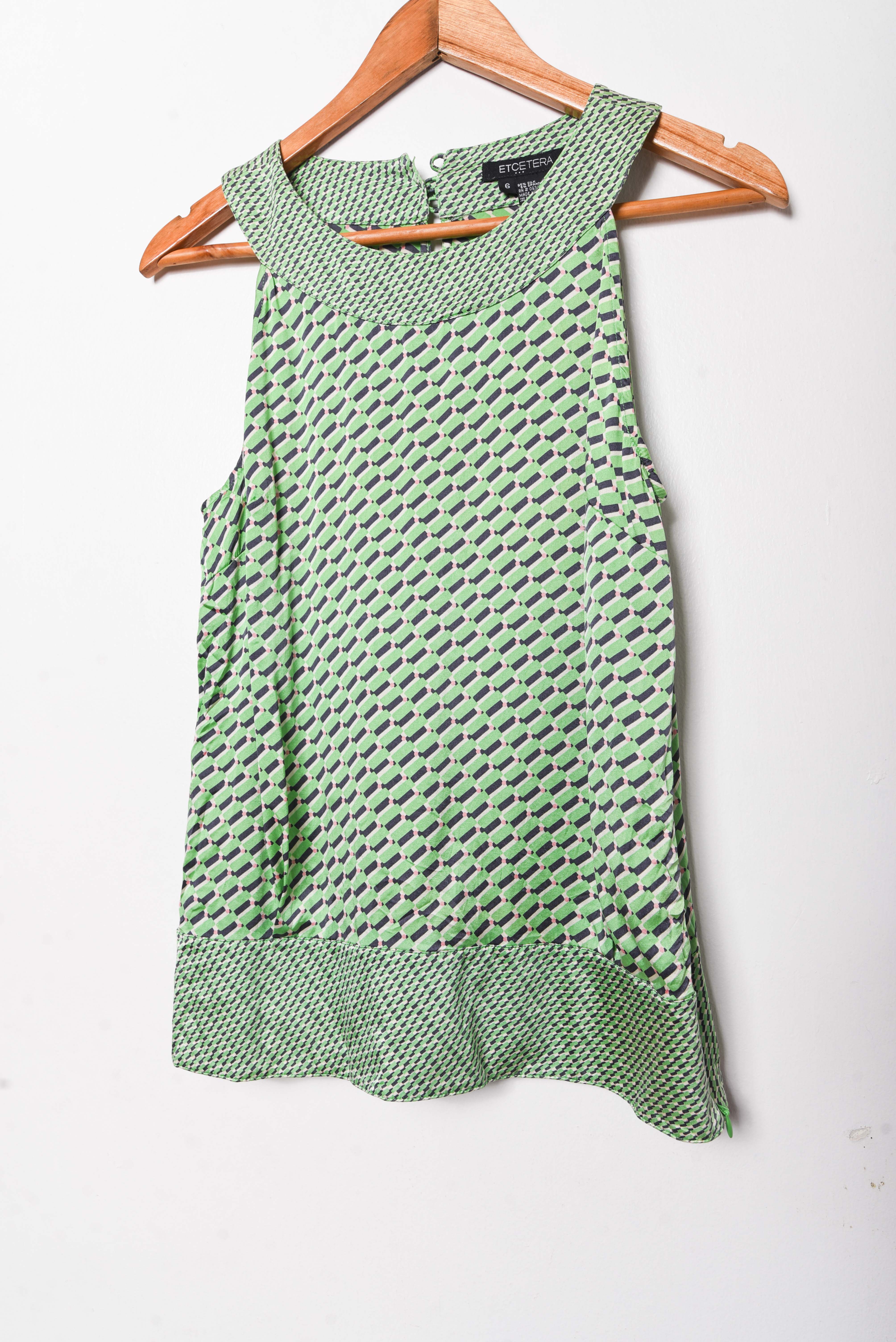 Top verde silk y2k