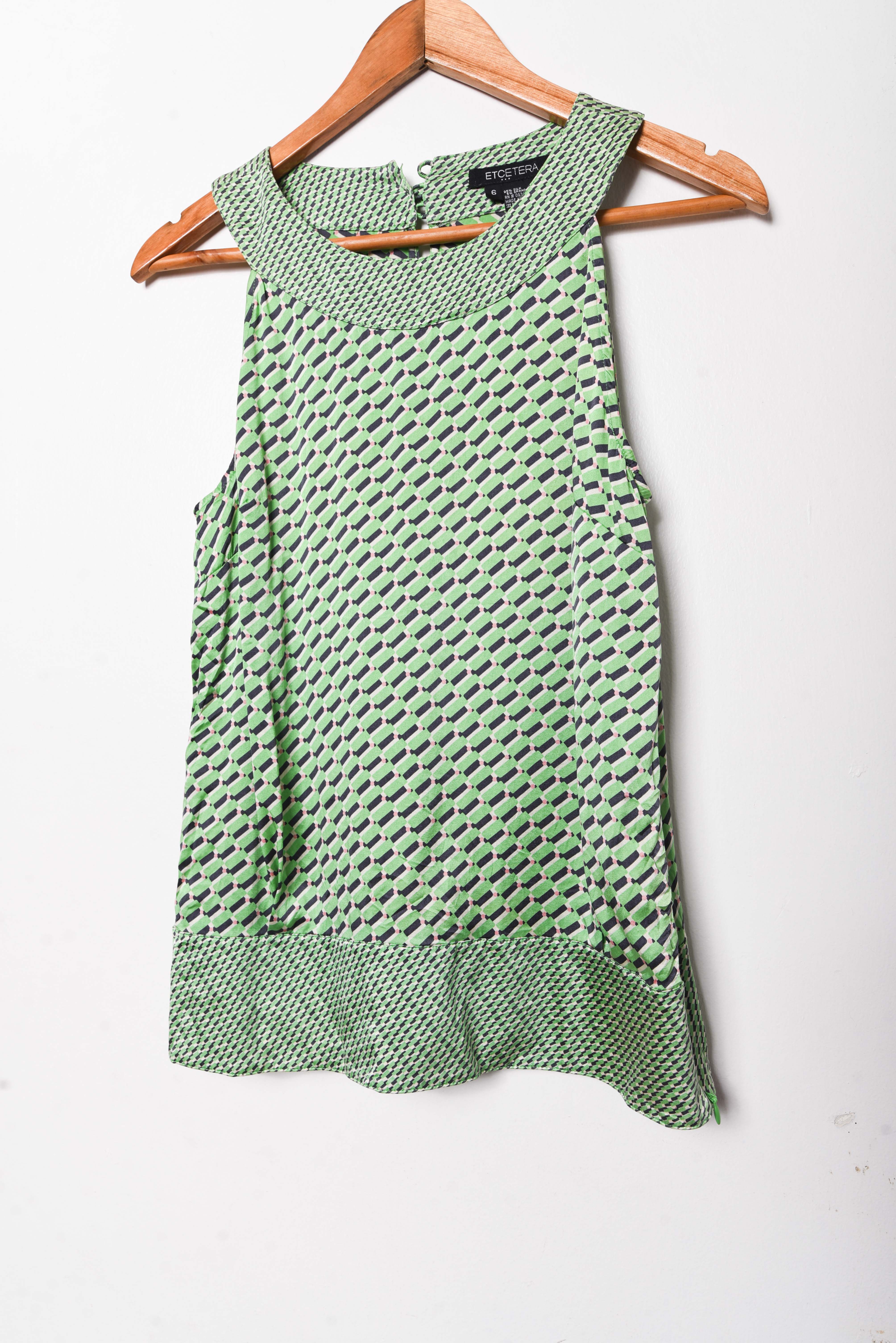 Top verde silk y2k