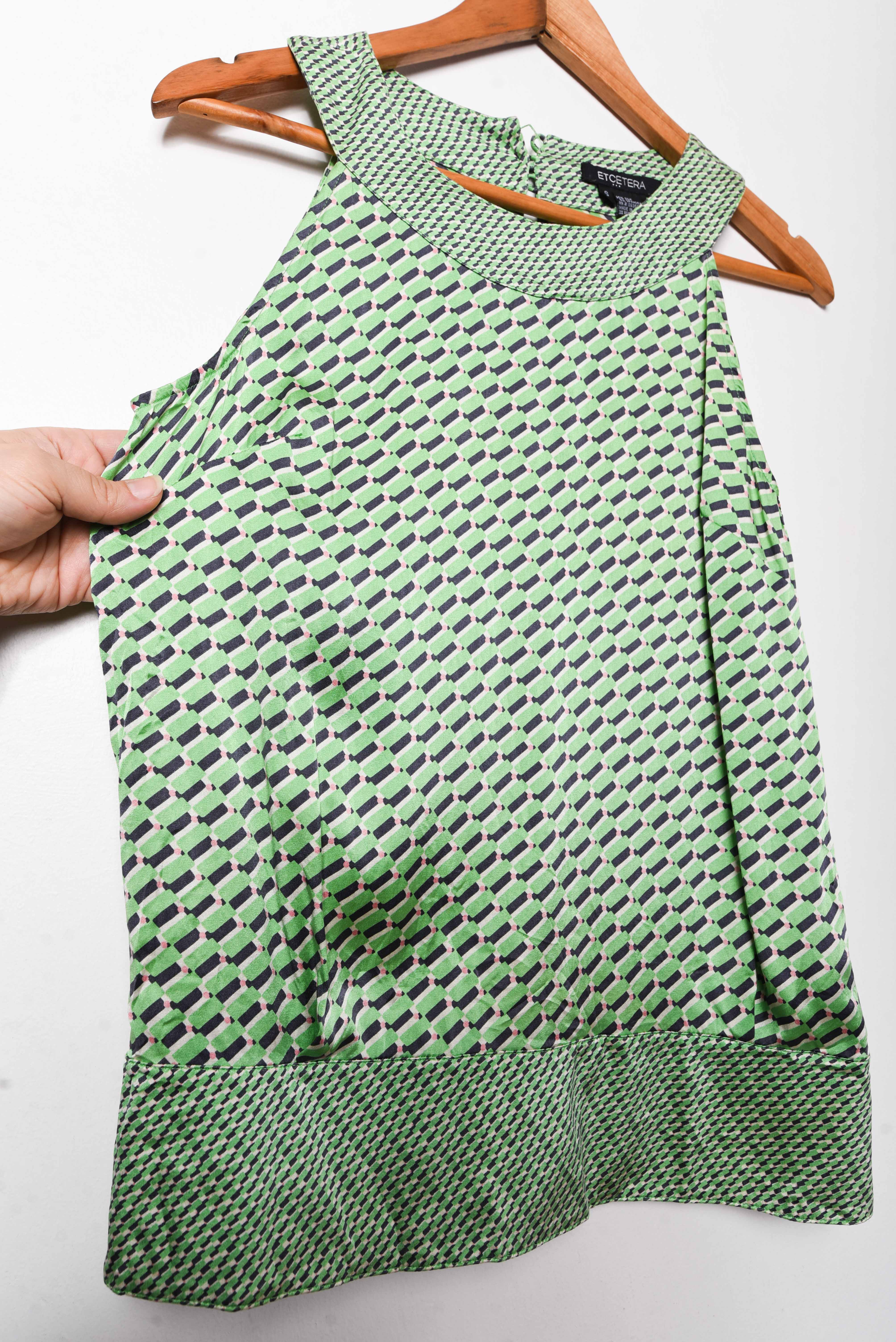 Top verde silk y2k