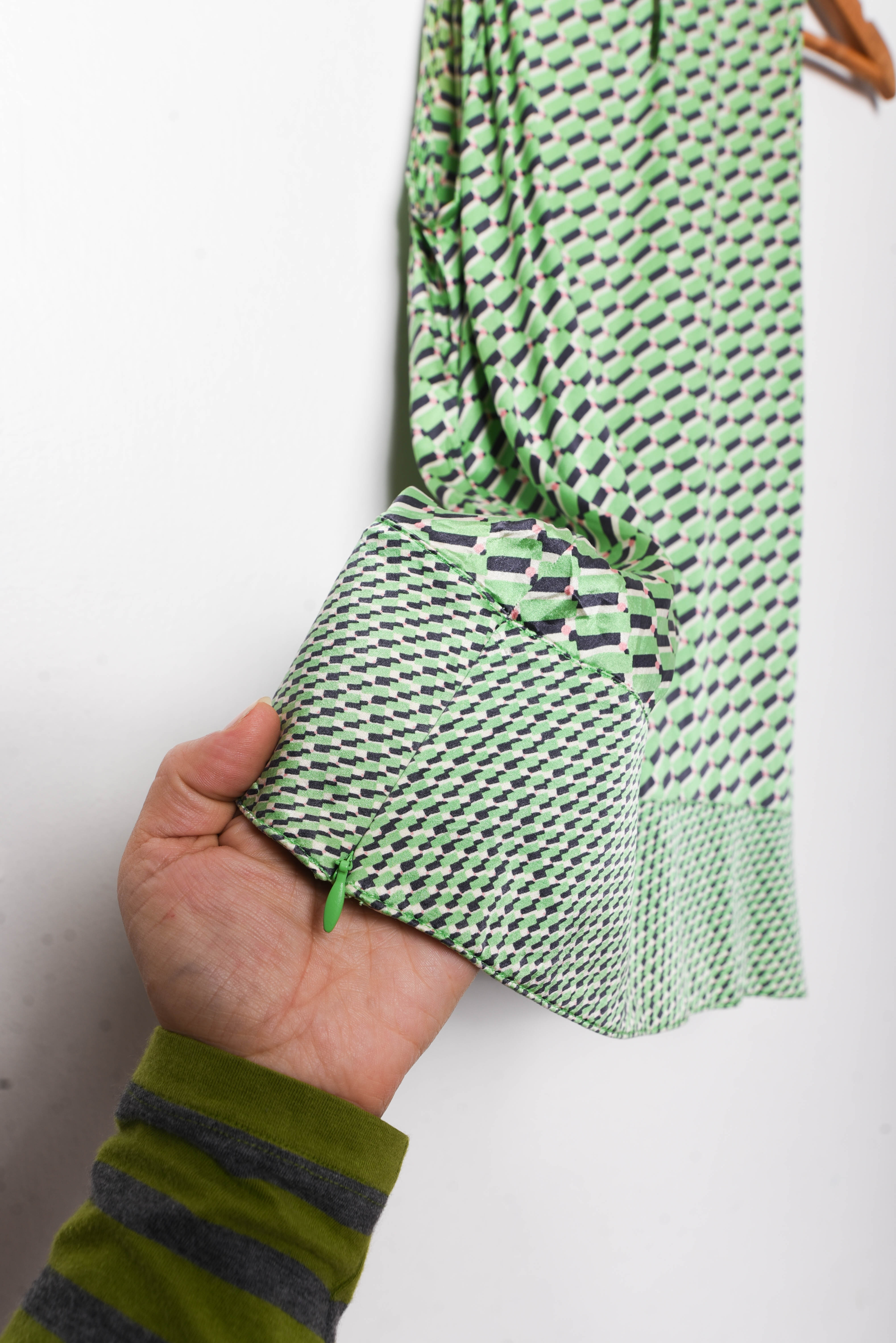 Top verde silk y2k