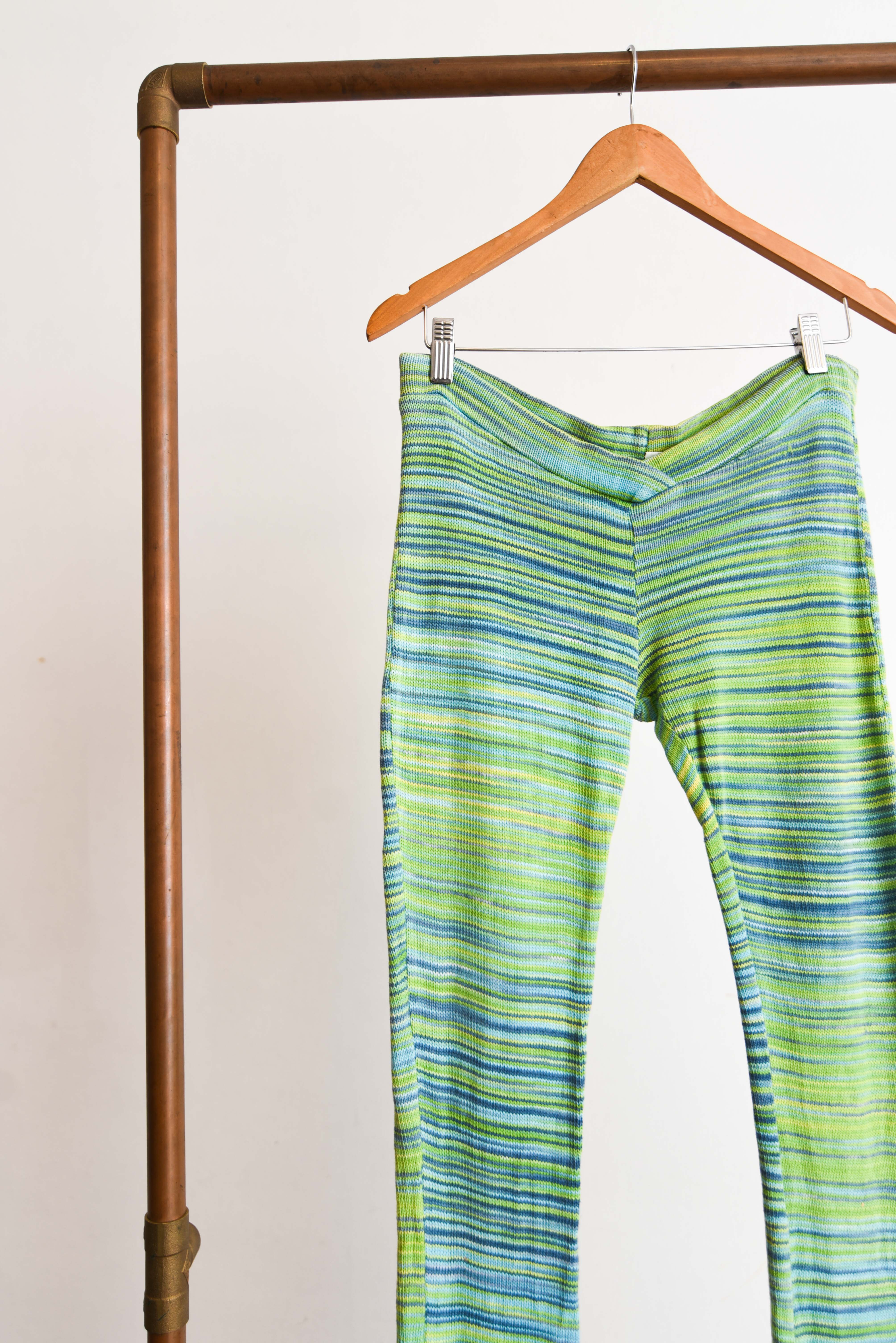 Pantalón tejido rayado 70s