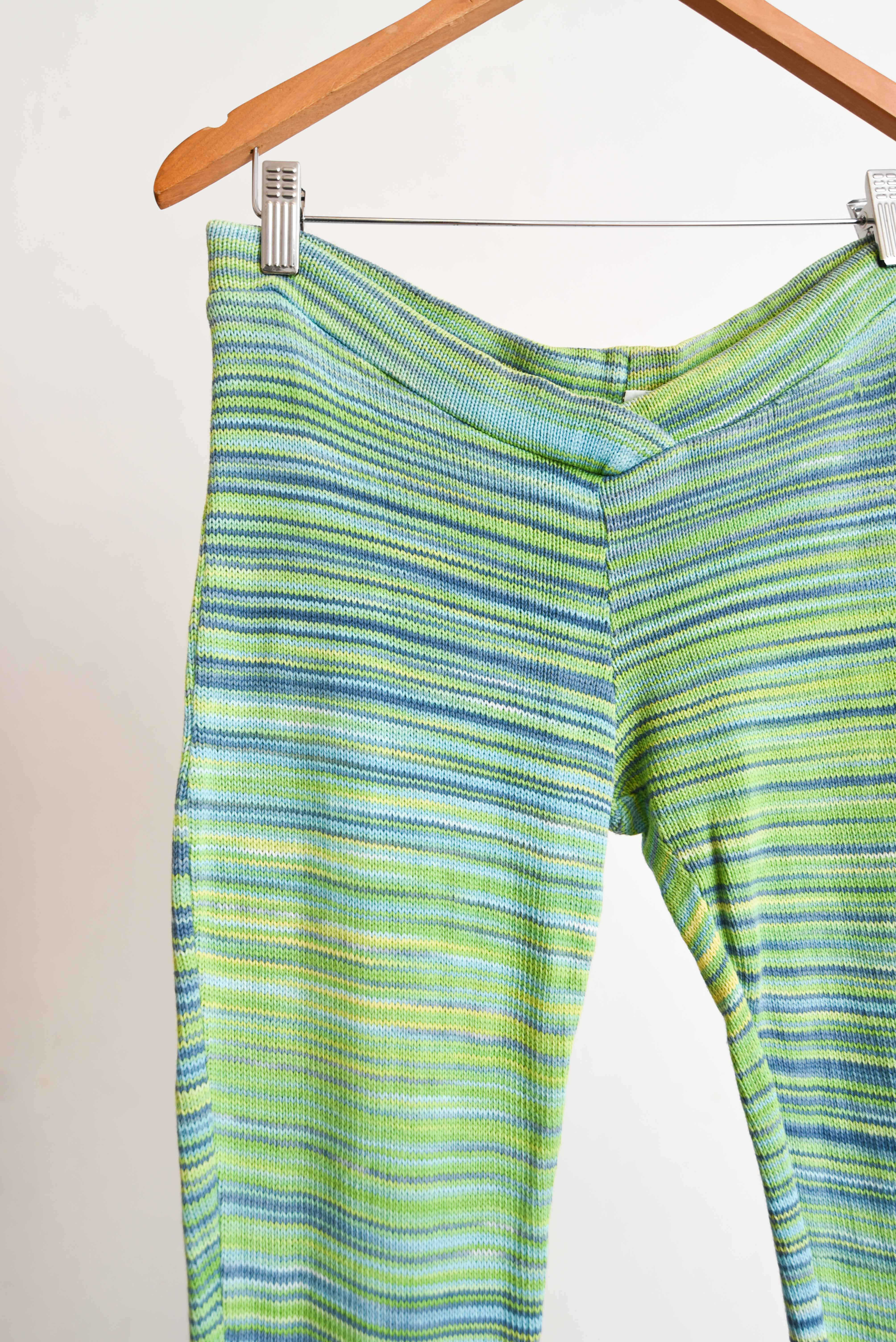 Pantalón tejido rayado 70s