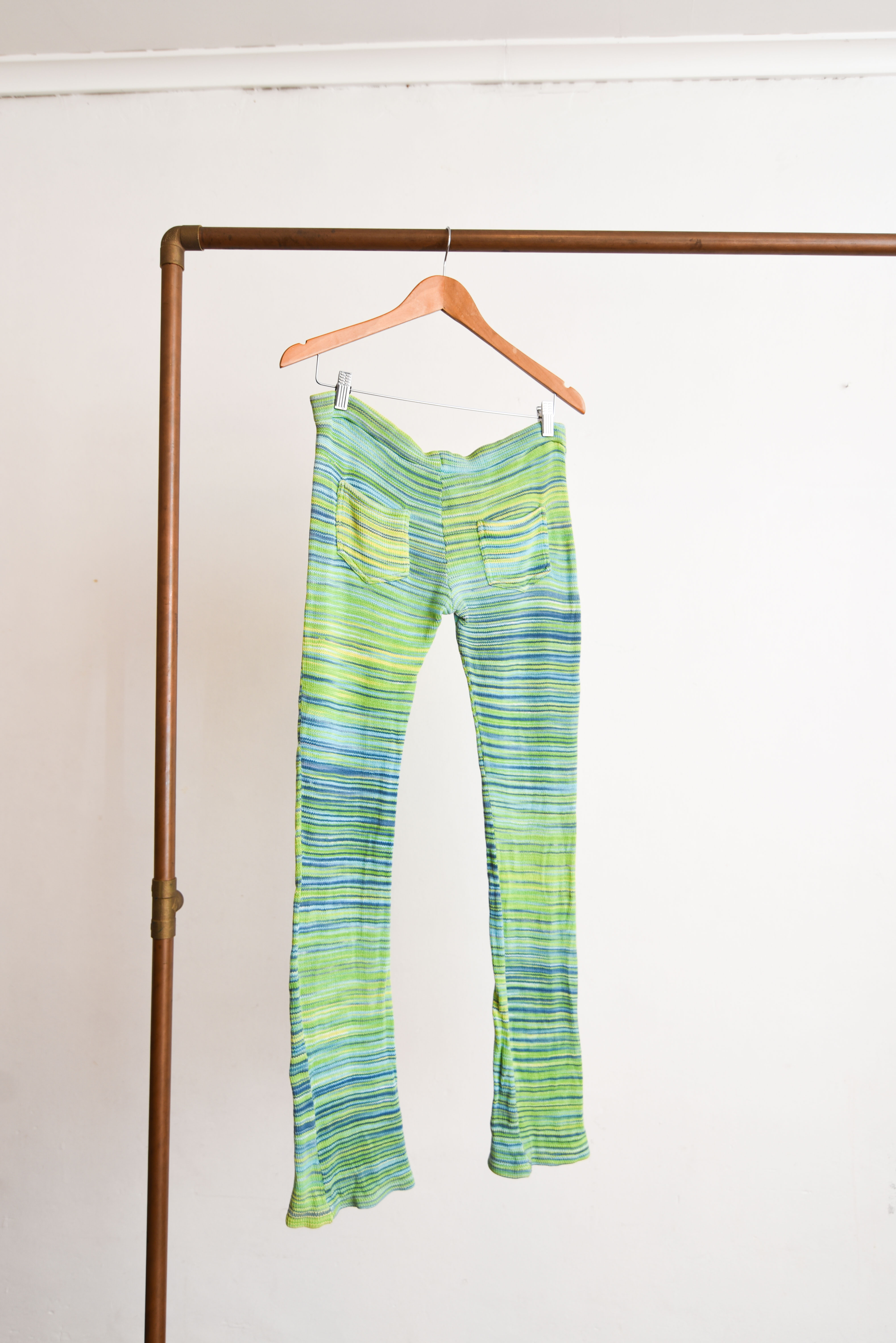 Pantalón tejido rayado 70s