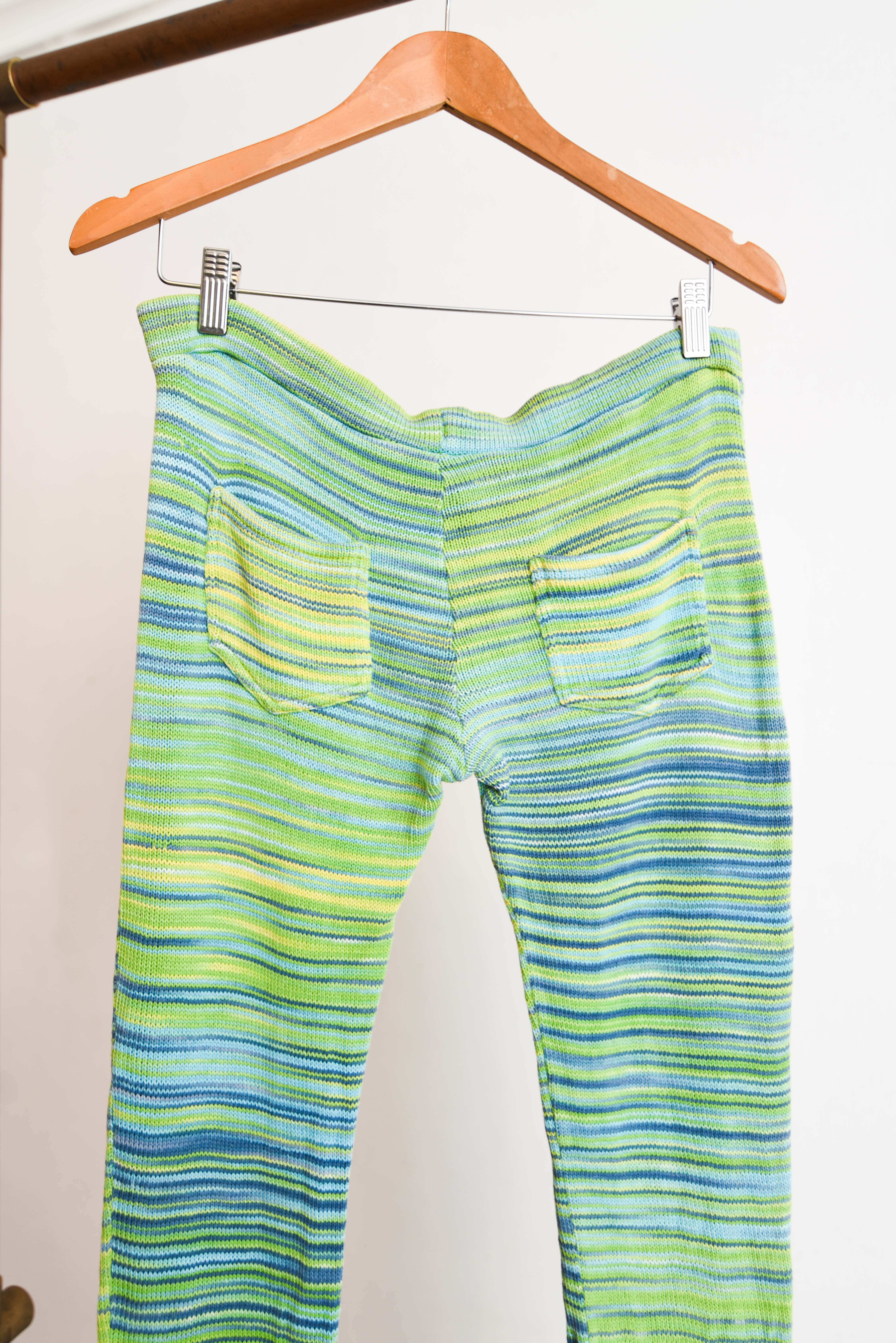 Pantalón tejido rayado 70s