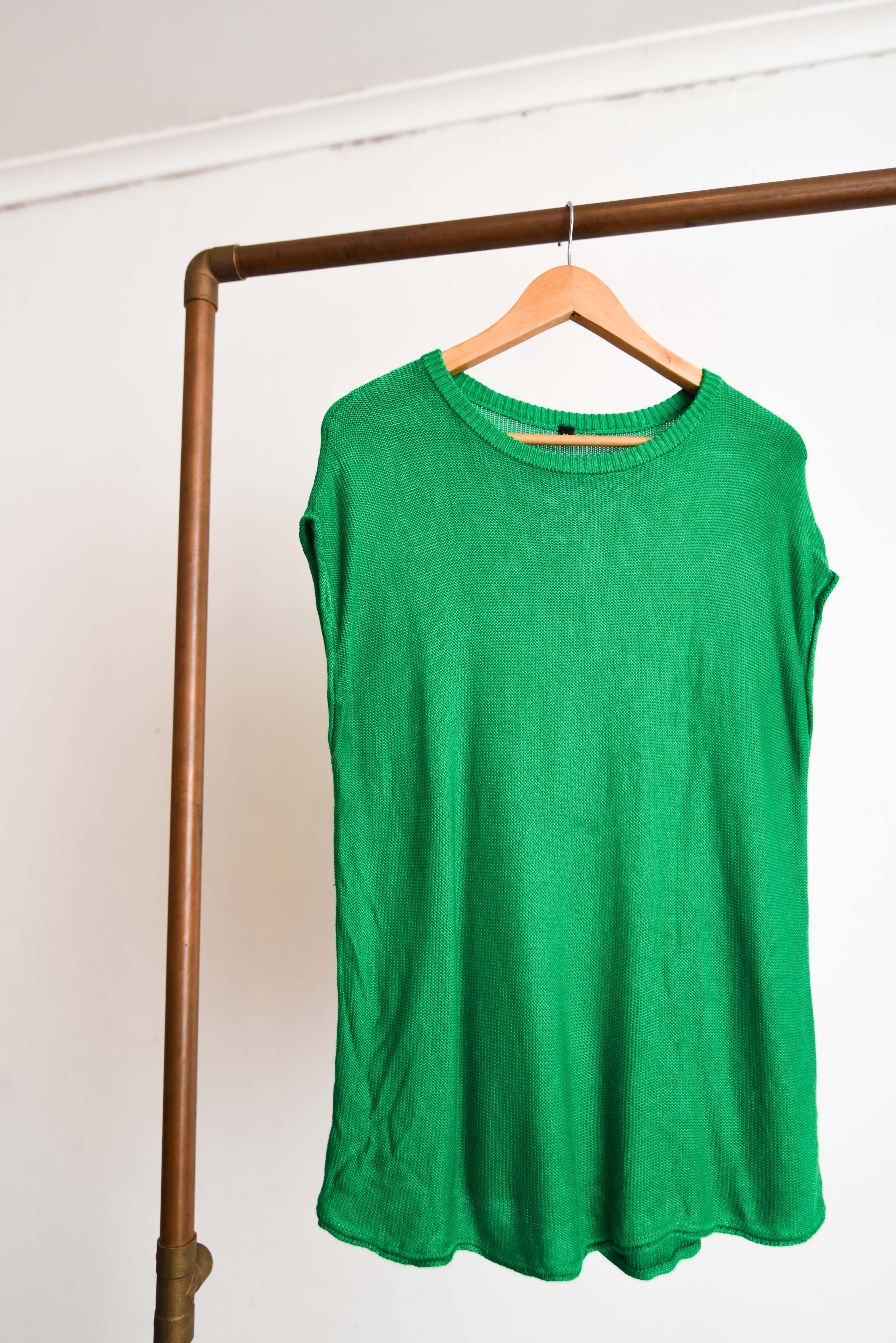 Top tejido green