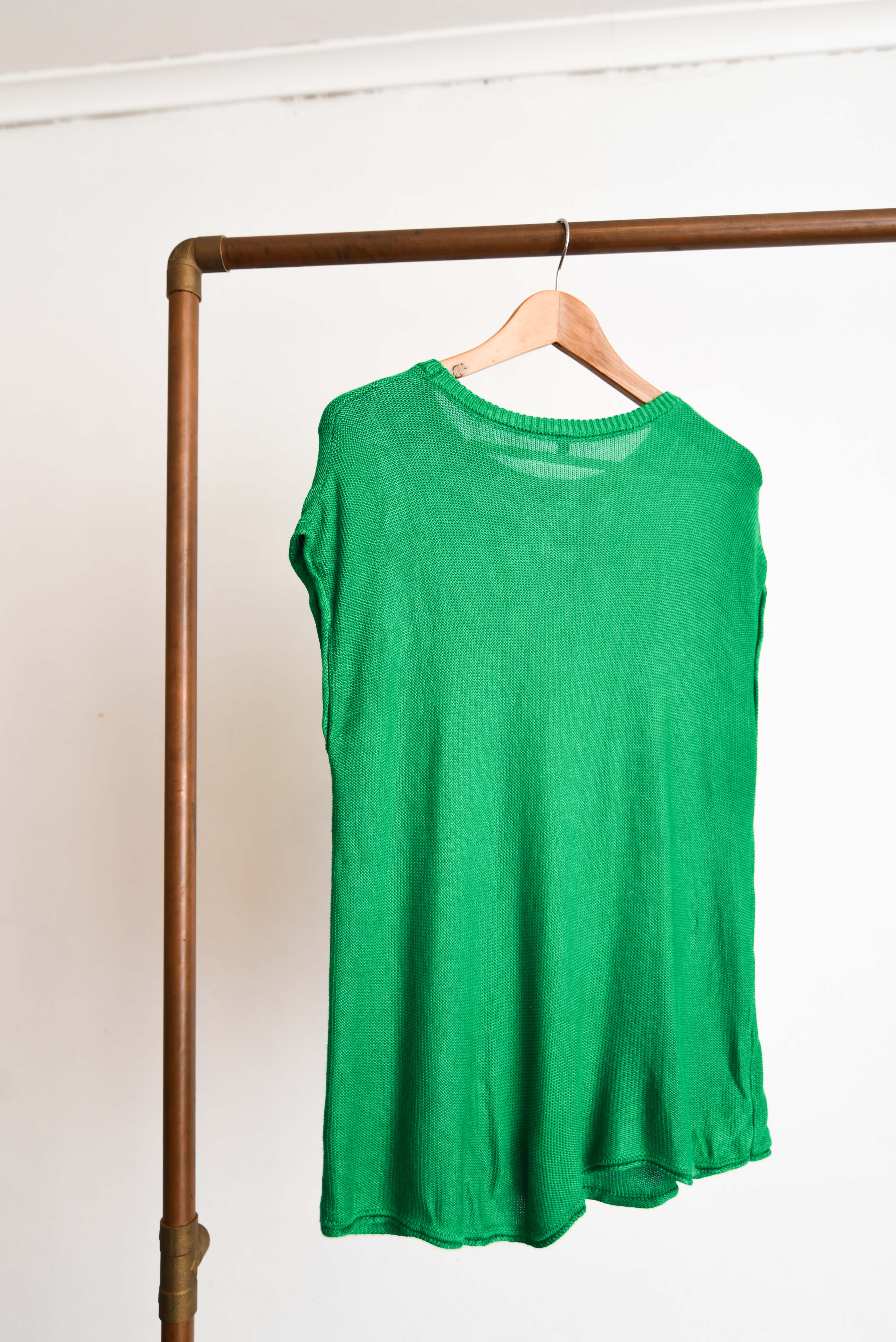 Top tejido green