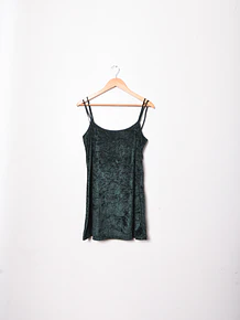 Slipdress verde plush 90s