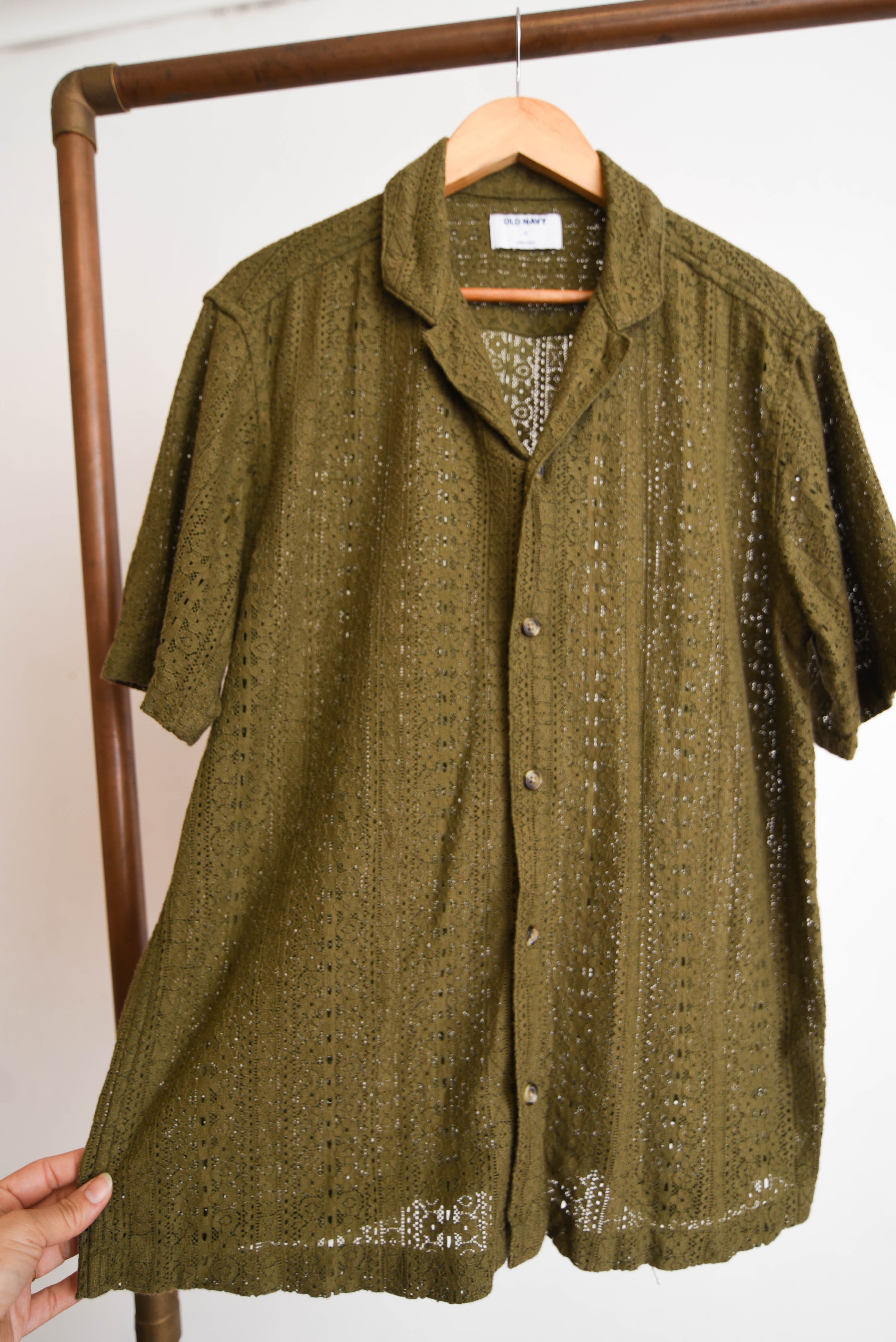Camisa verde encaje