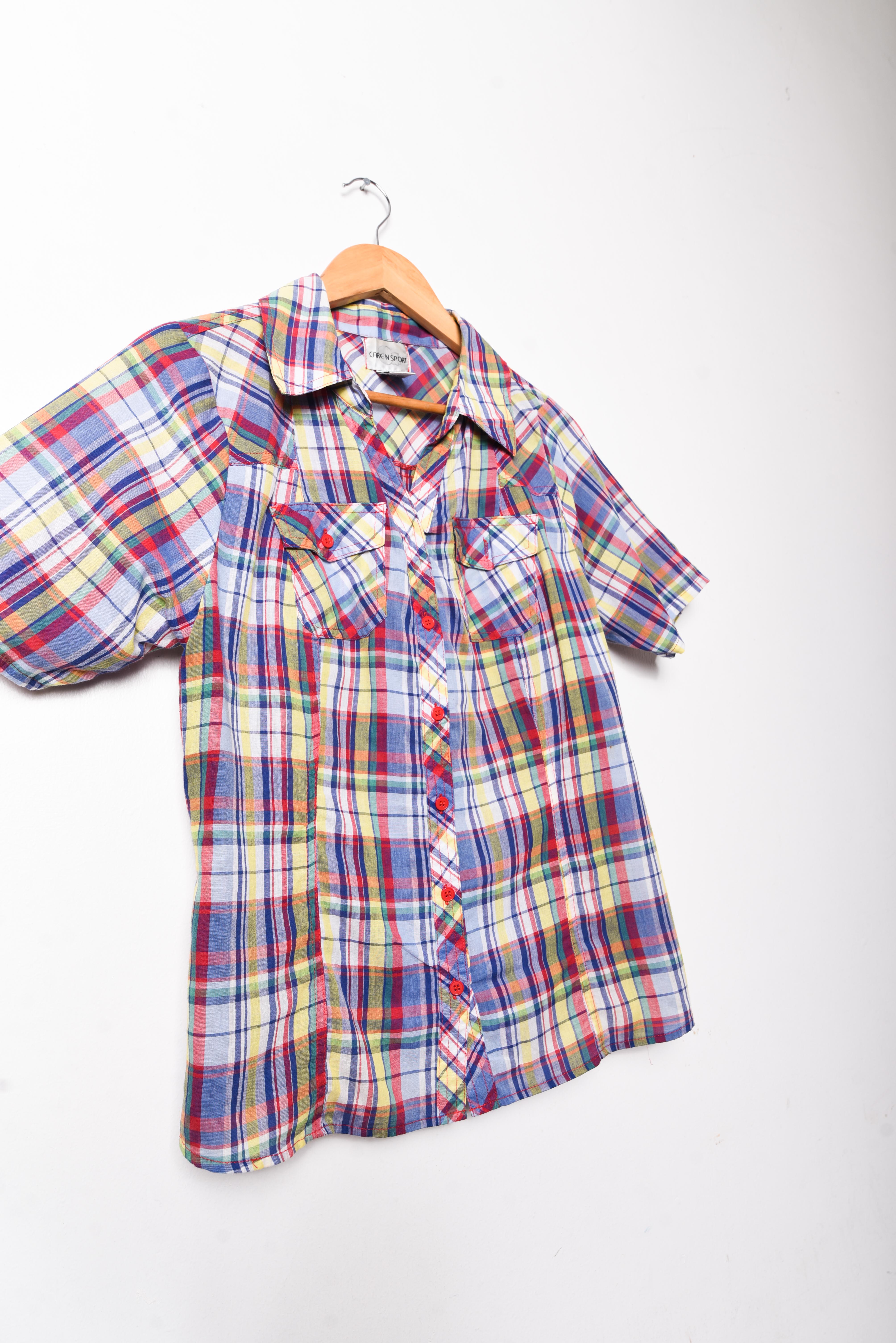 Camisa tartán multicolor 90s