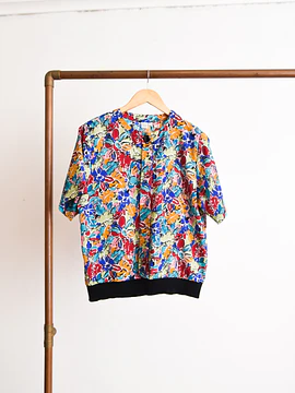 Blusa floral 80s