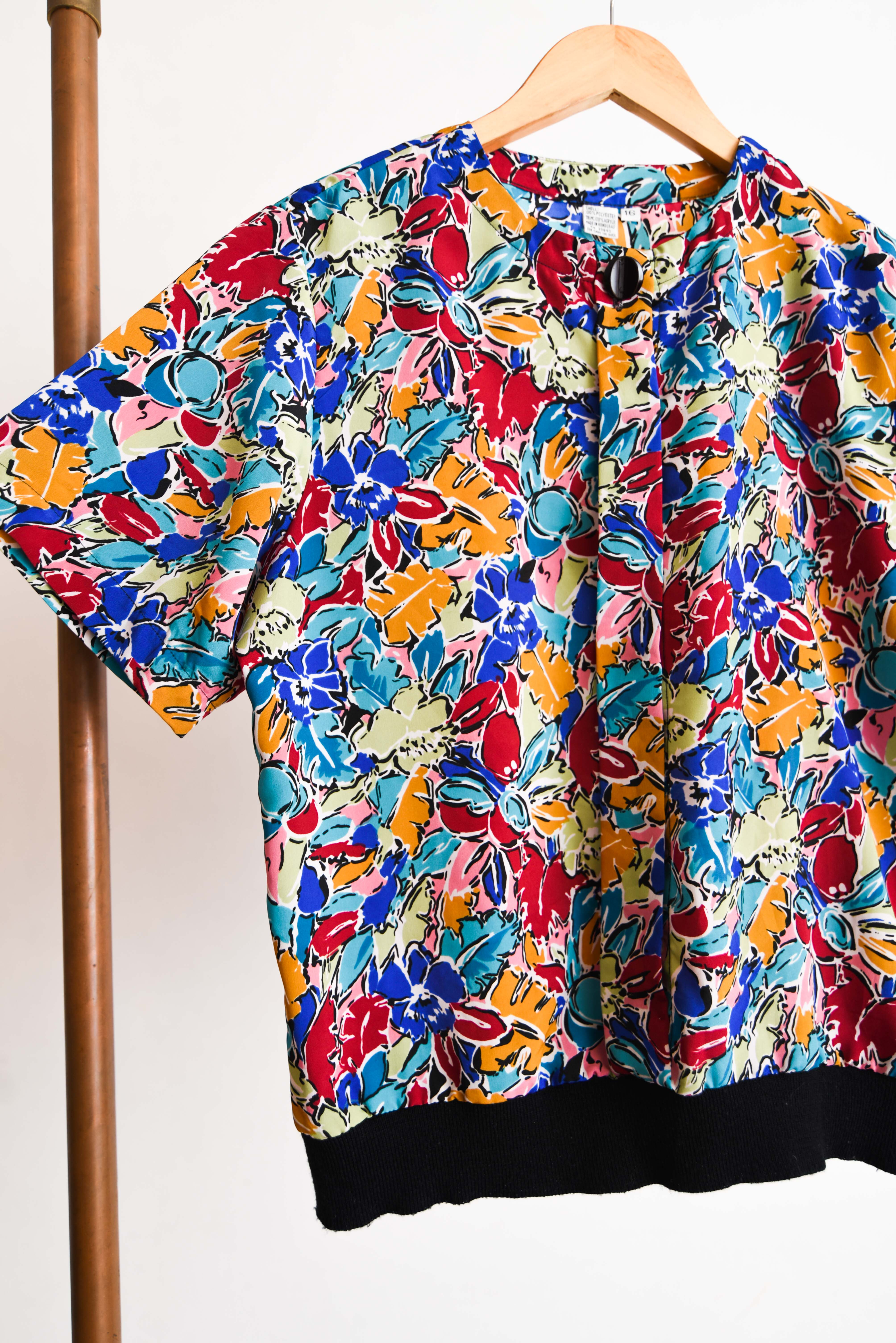 Blusa floral 80s
