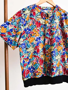 Blusa floral 80s