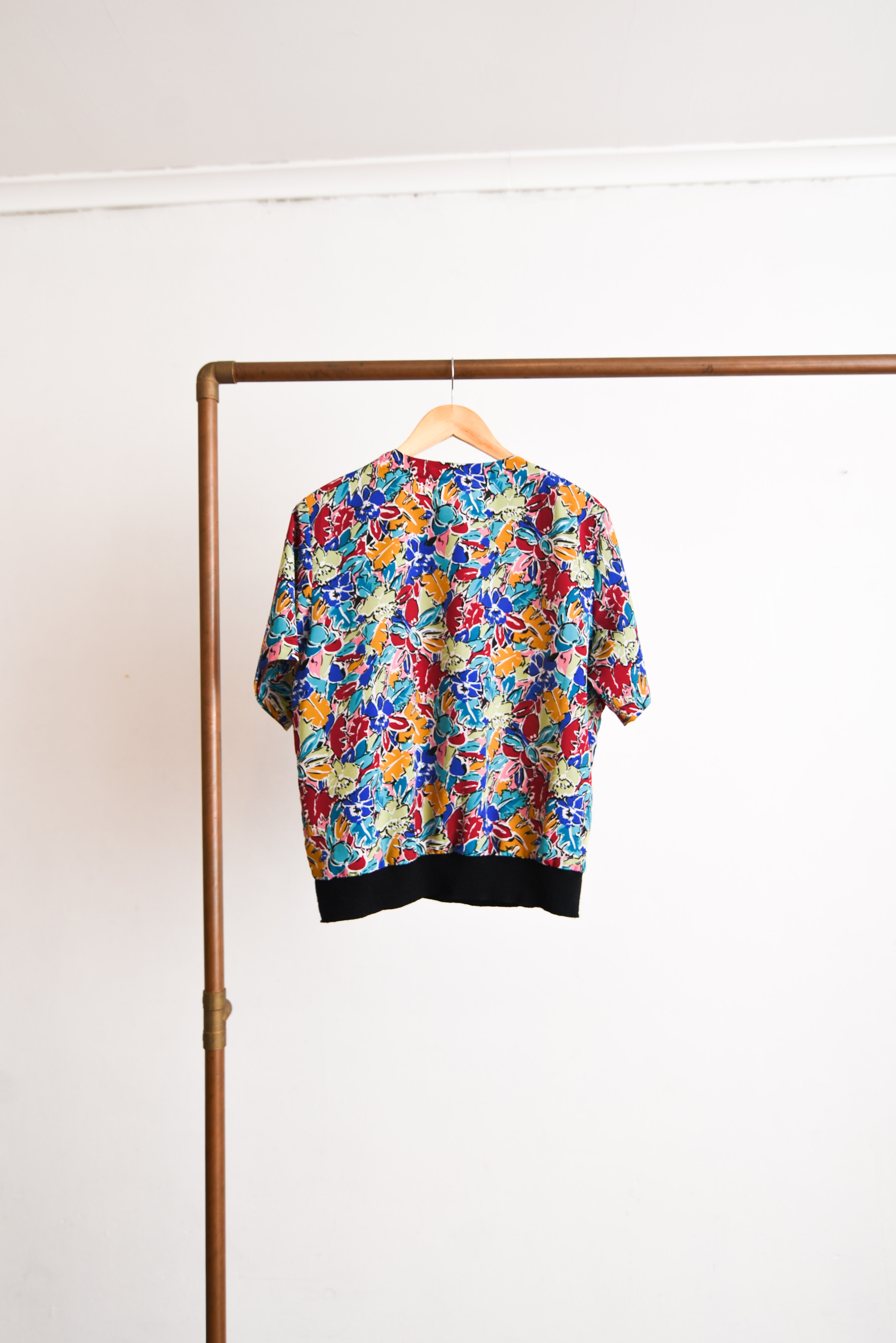 Blusa floral 80s