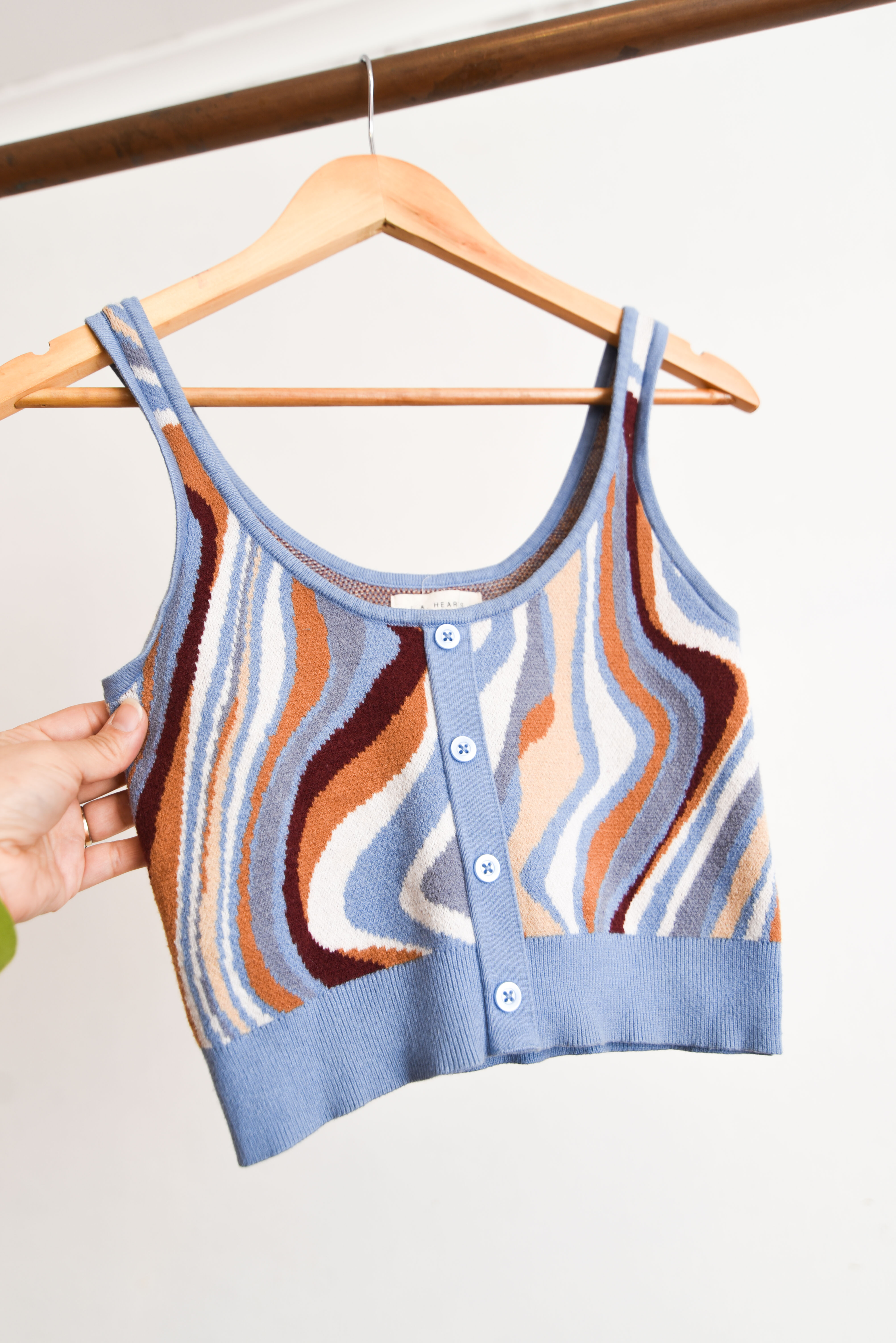 Croptop celeste ondas