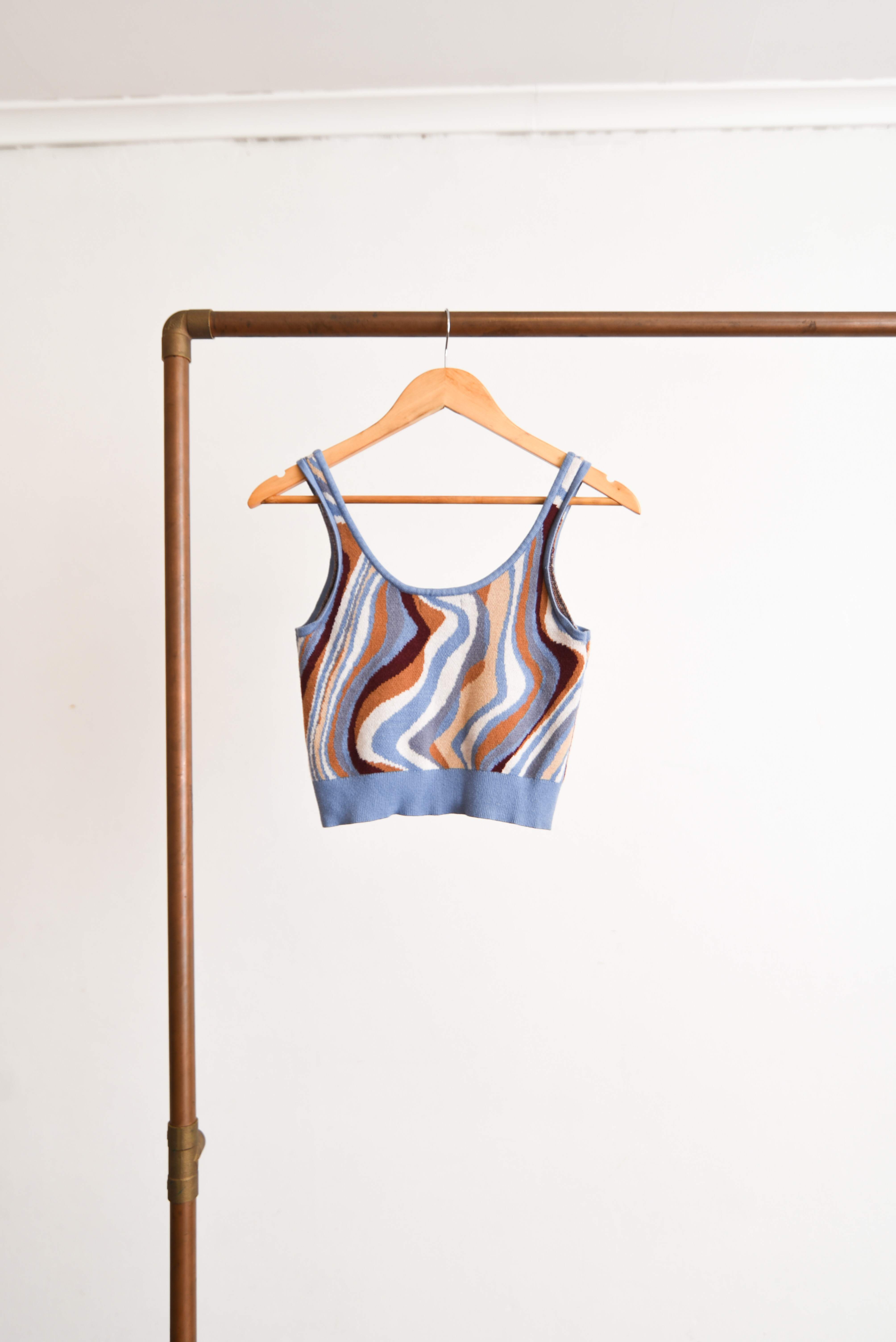 Croptop celeste ondas