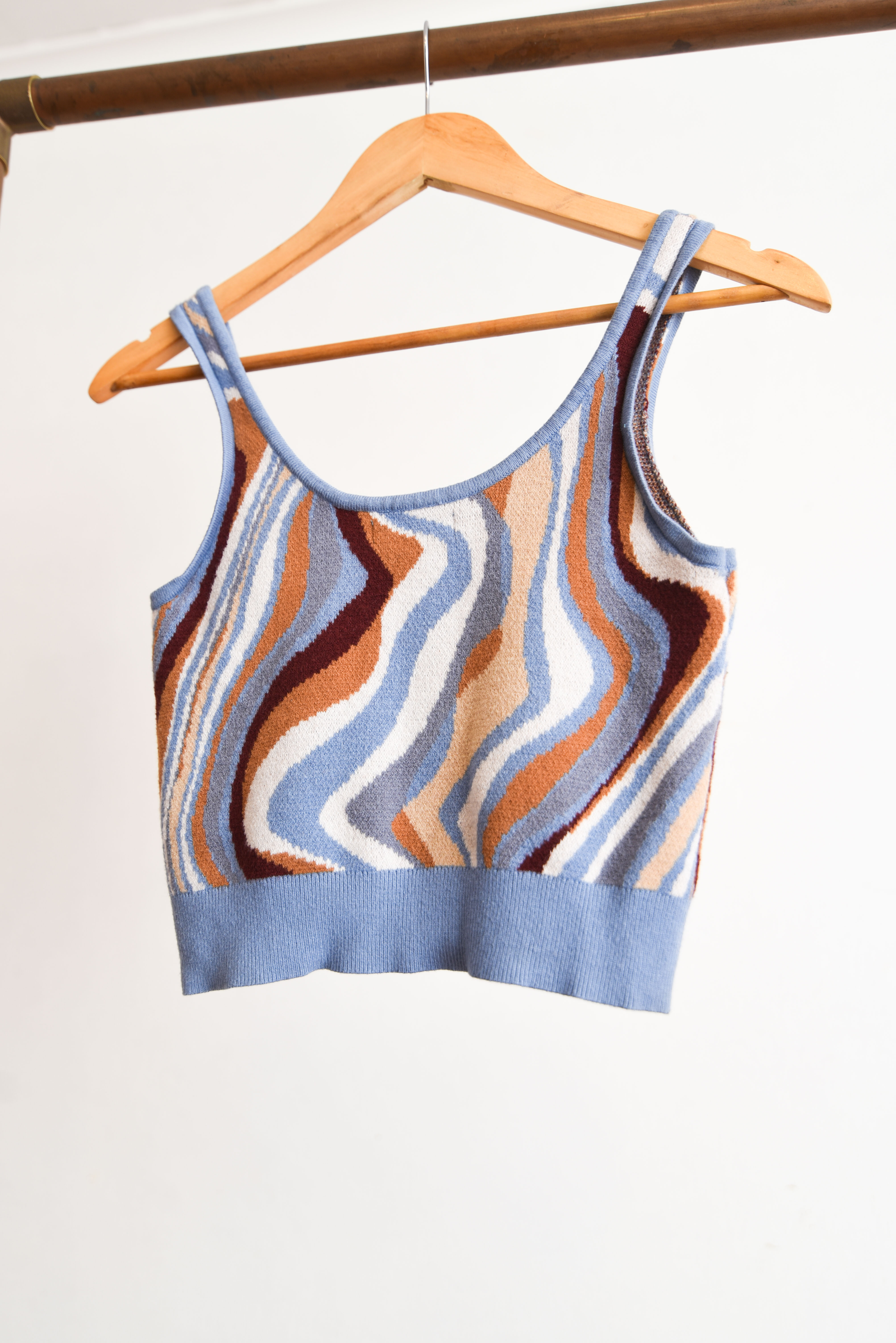 Croptop celeste ondas