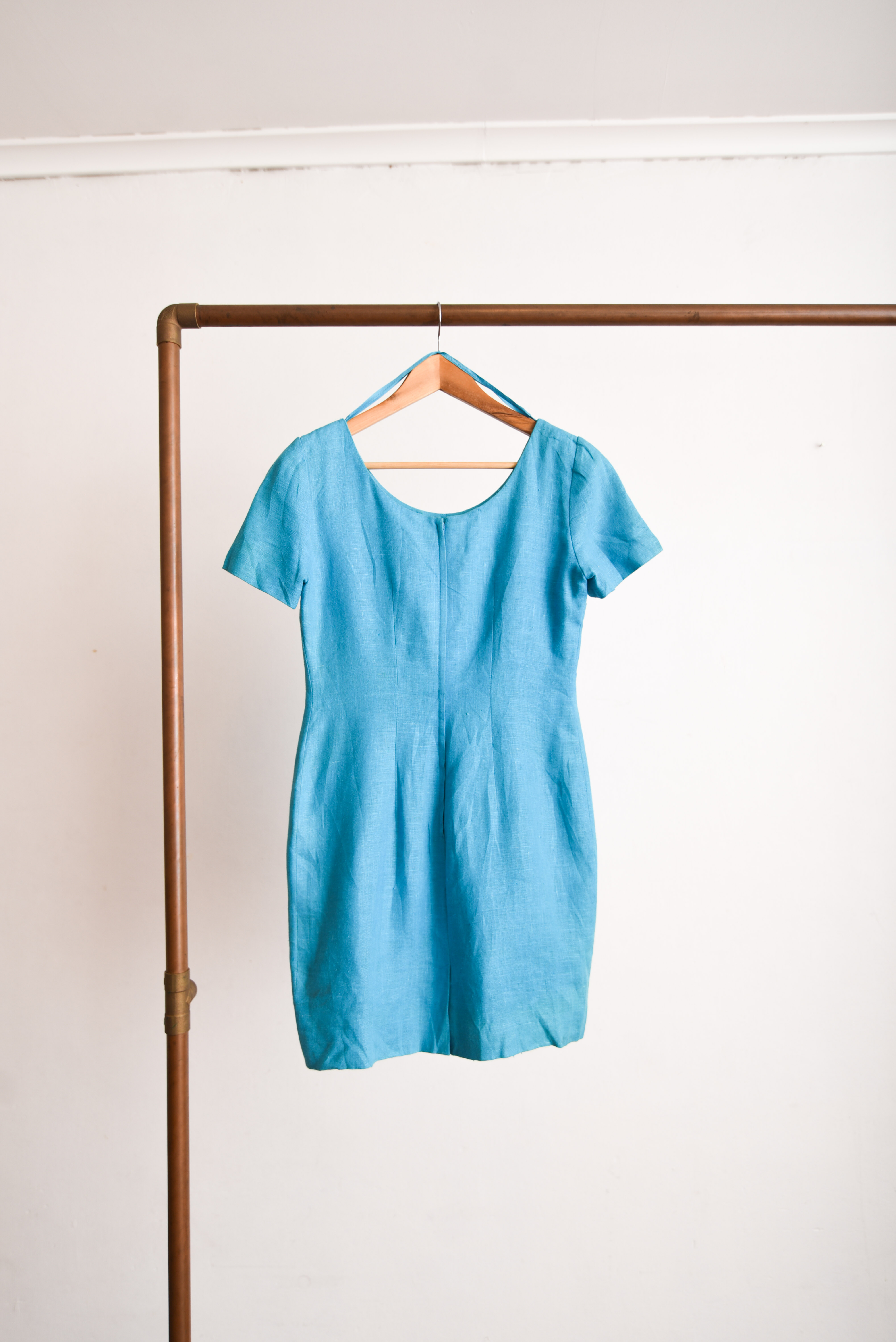 Vestido vintage lino golden