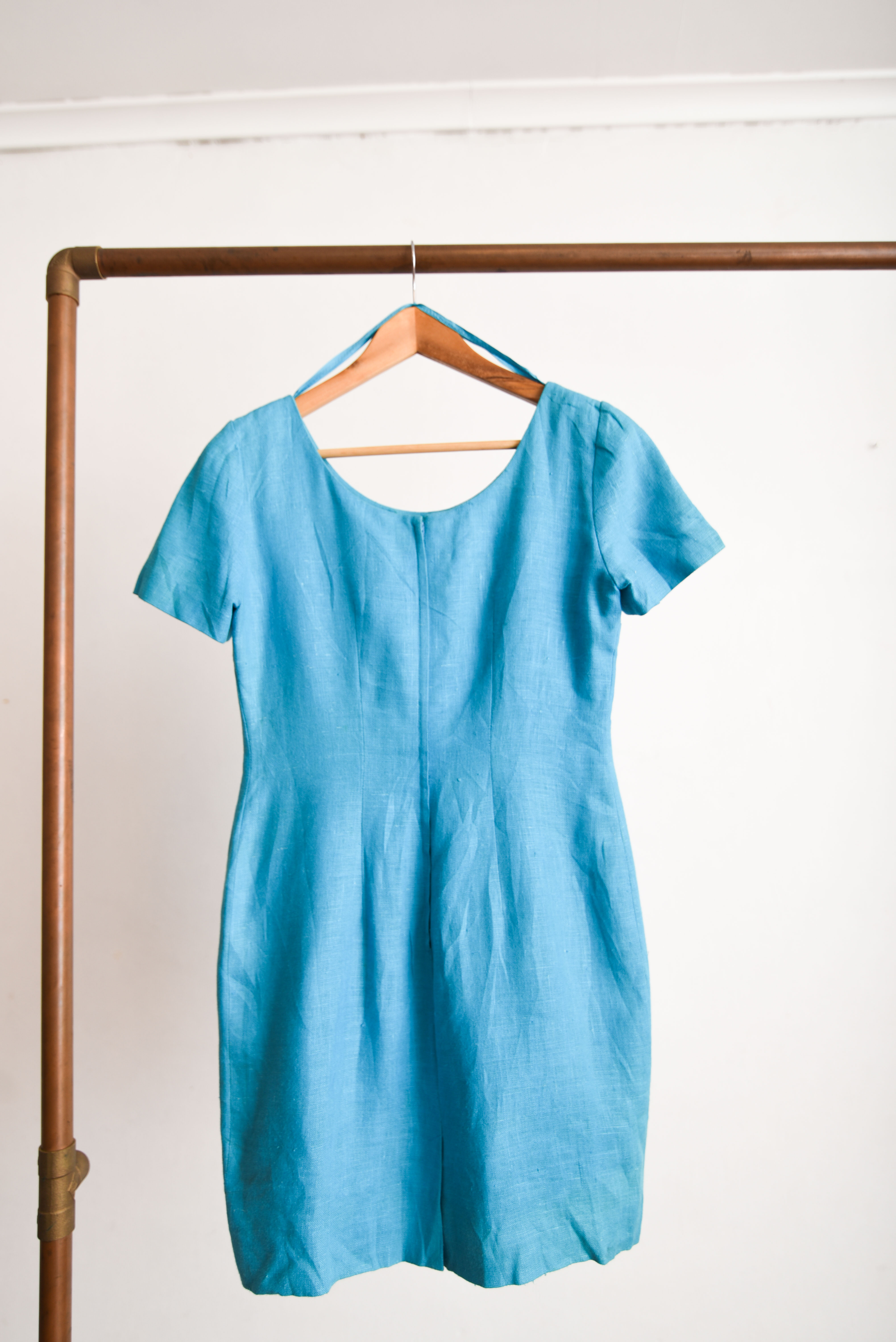 Vestido vintage lino golden