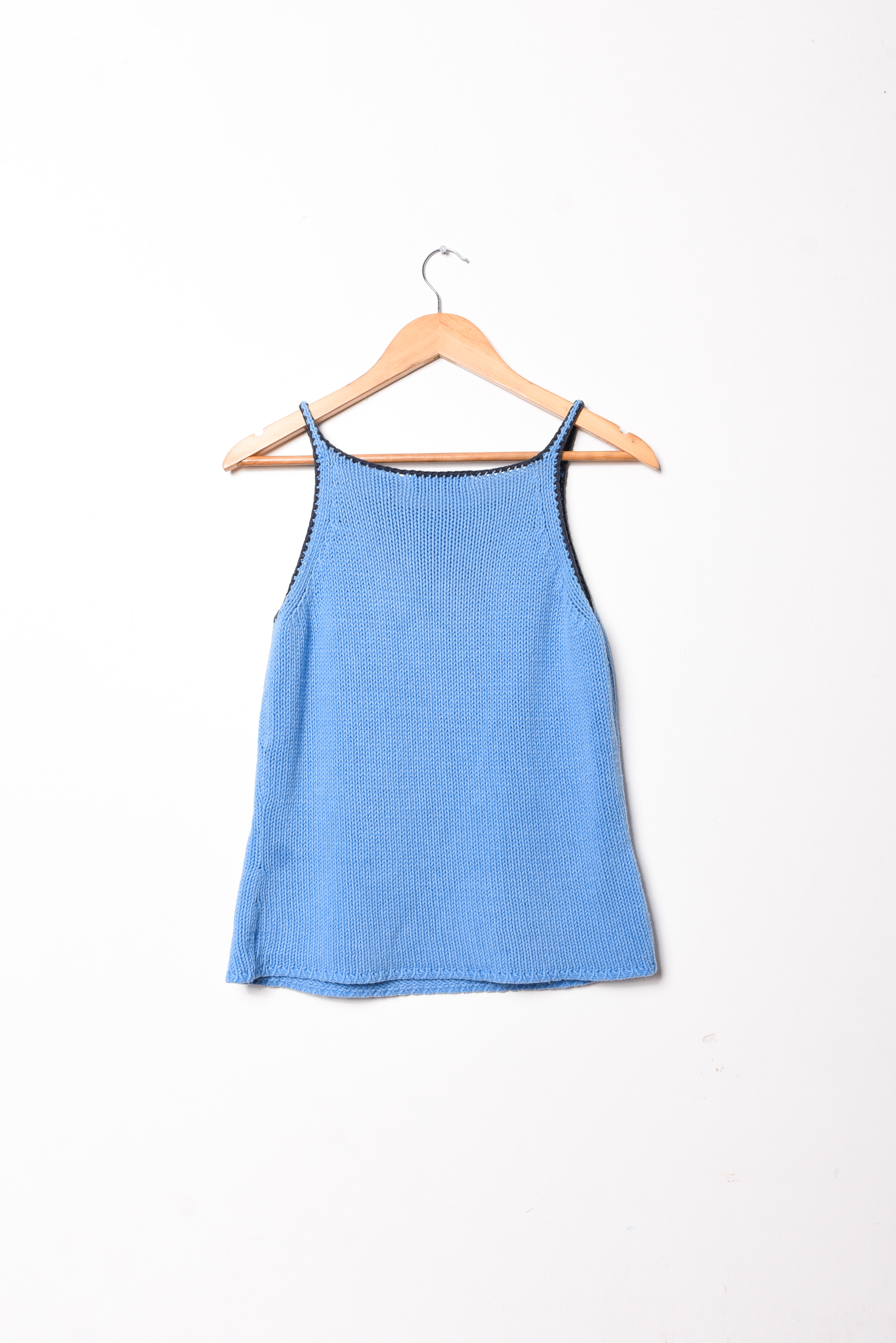 Top tejido celeste 90s