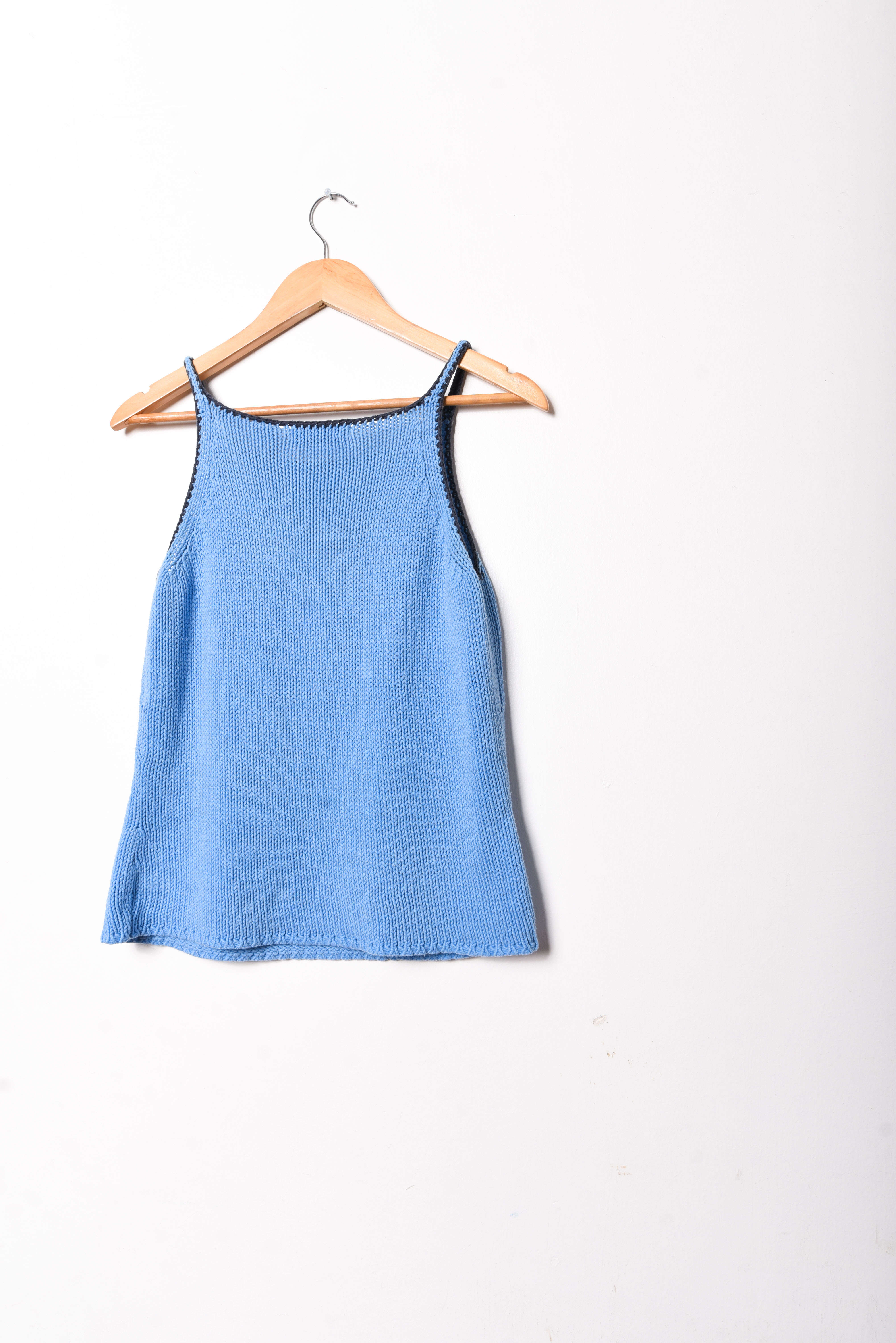 Top tejido celeste 90s