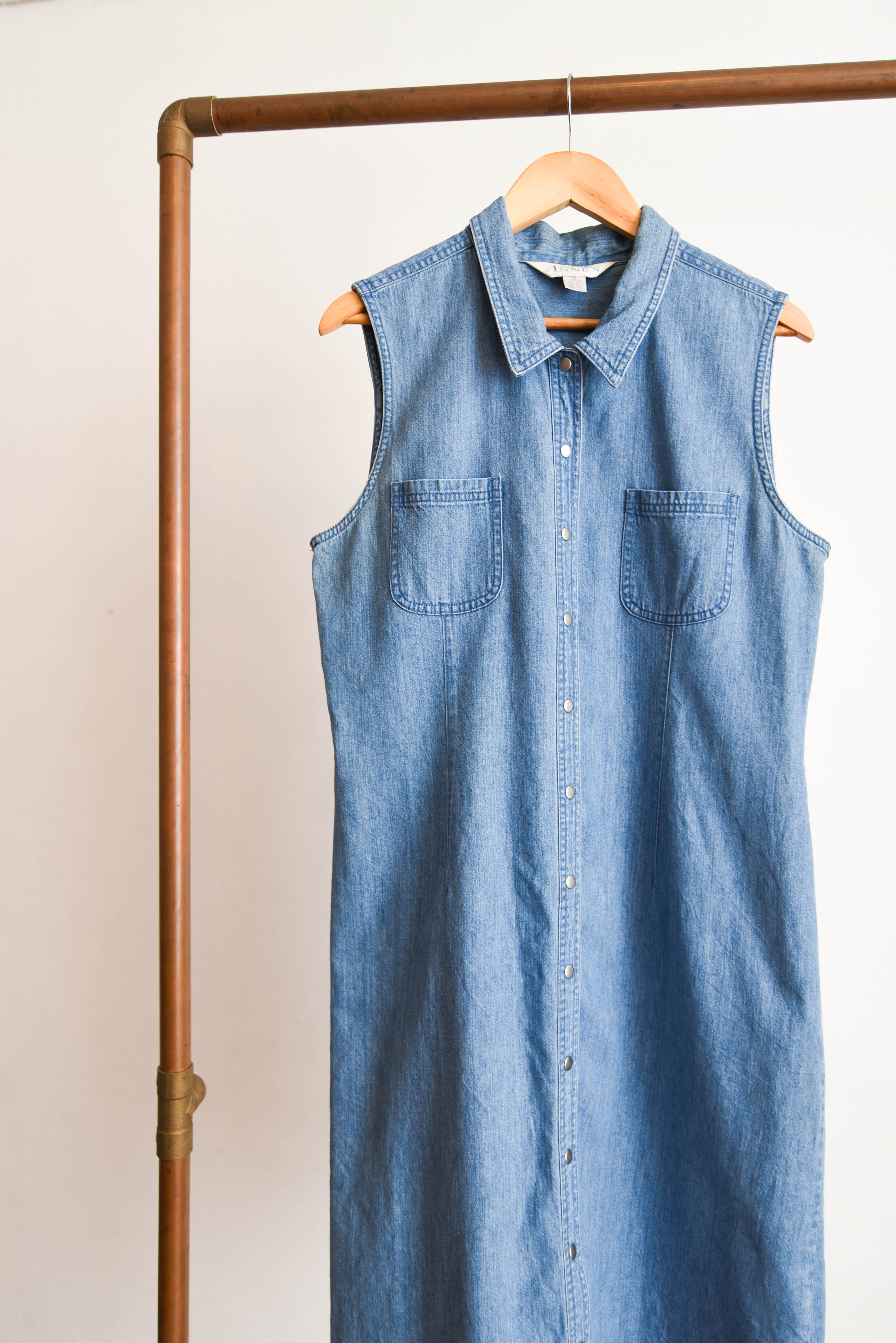 Vestido vintage camisero midi