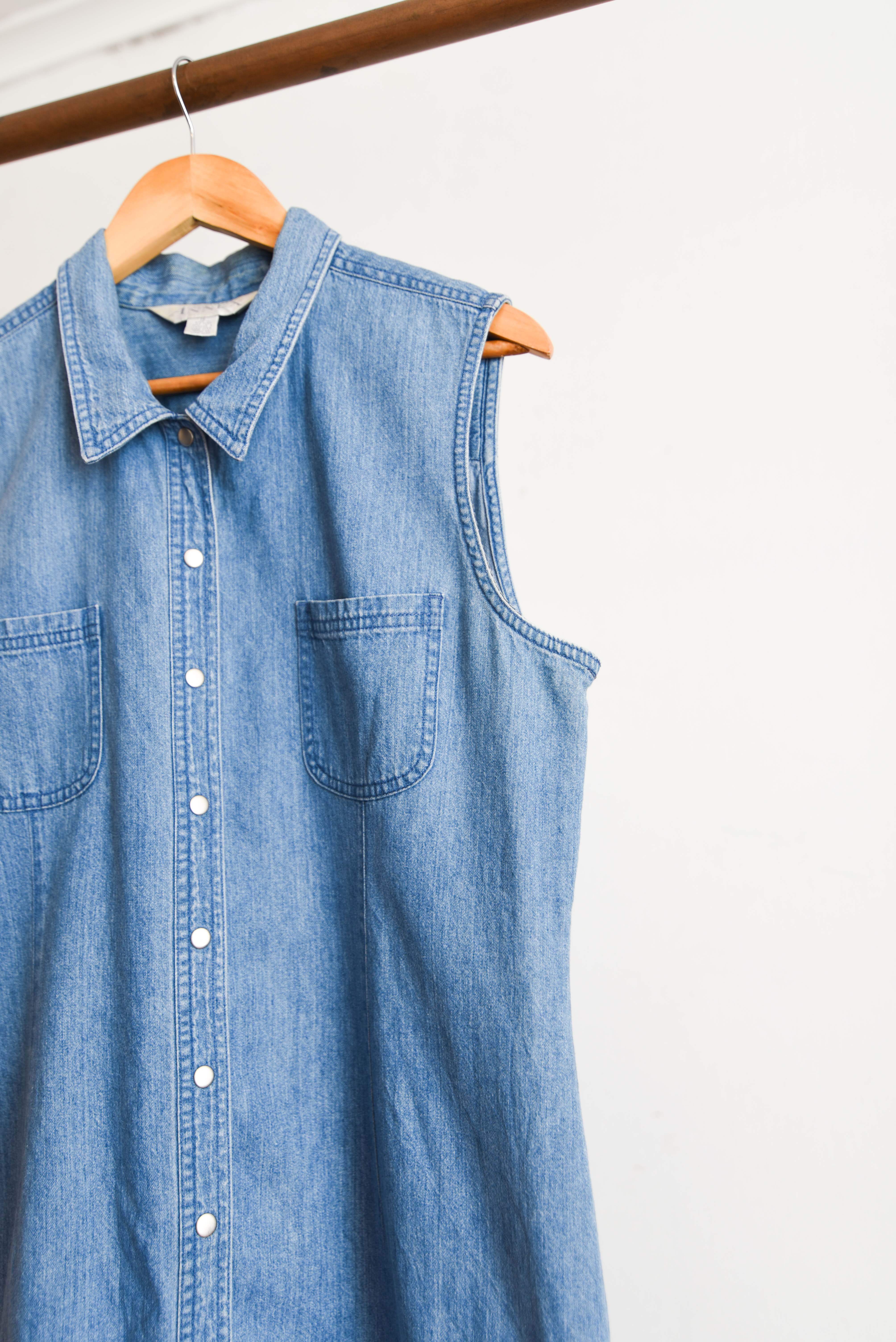 Vestido vintage camisero midi