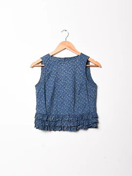 Top denim floral Ralph Lauren