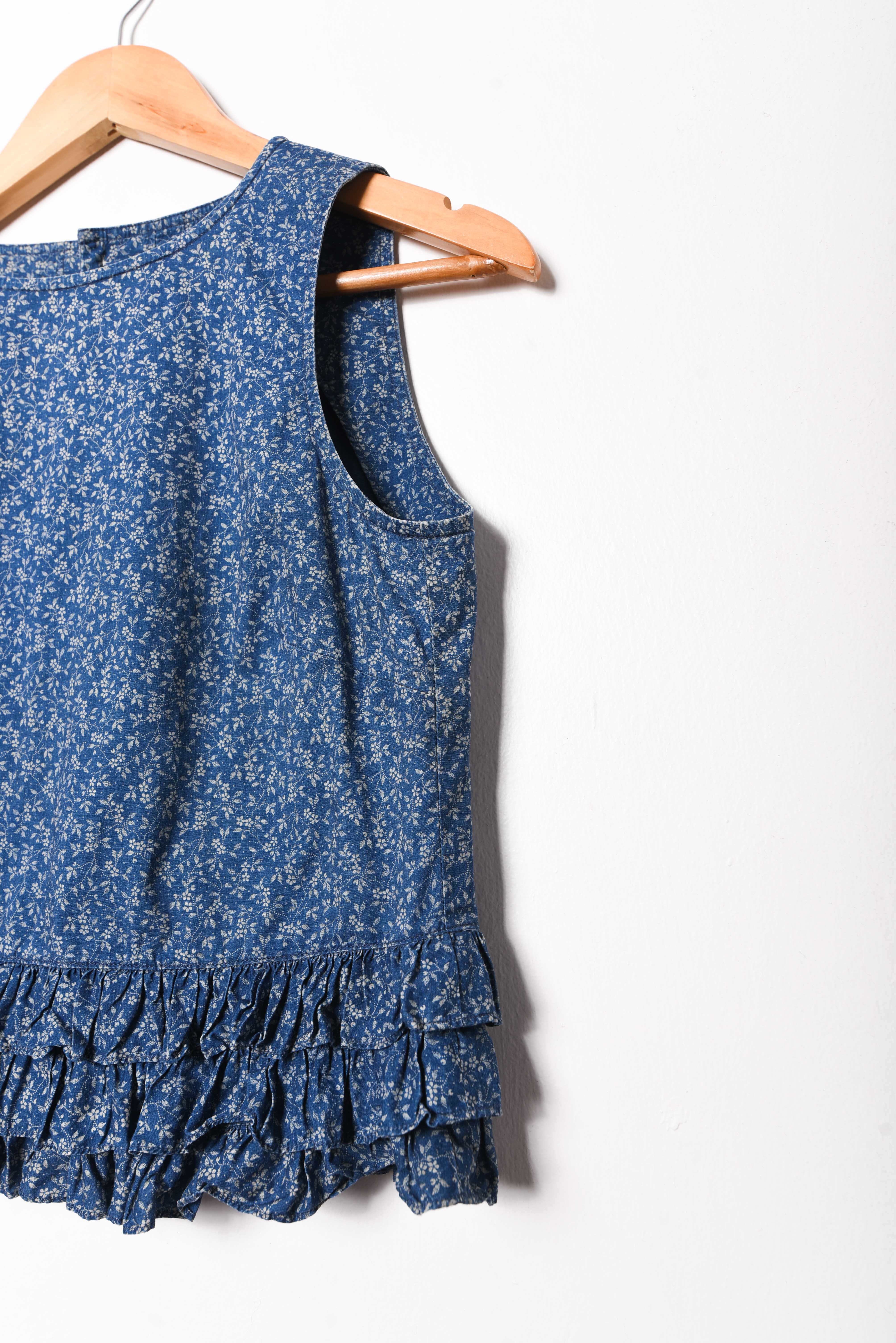 Top denim floral Ralph Lauren