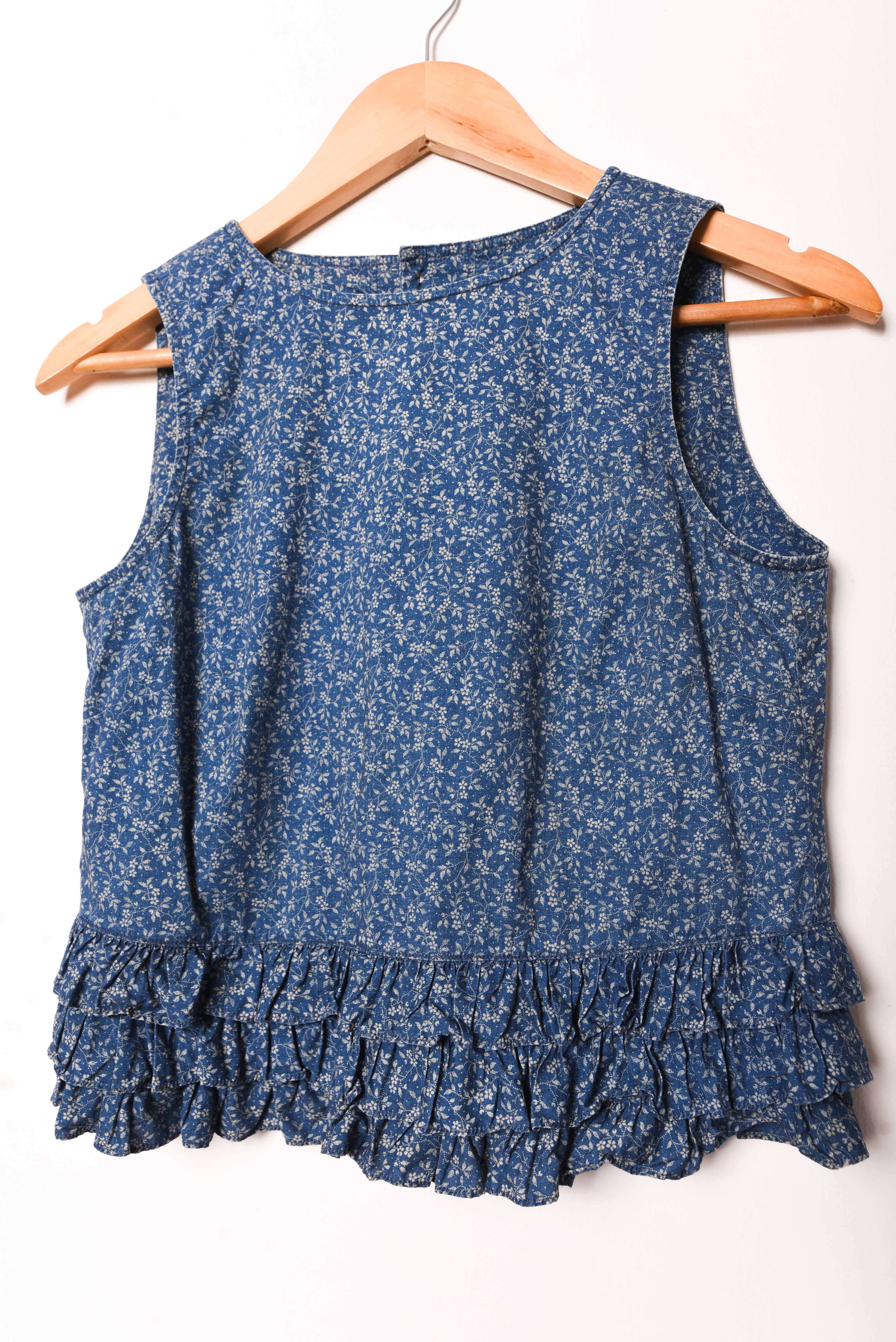 Top denim floral Ralph Lauren