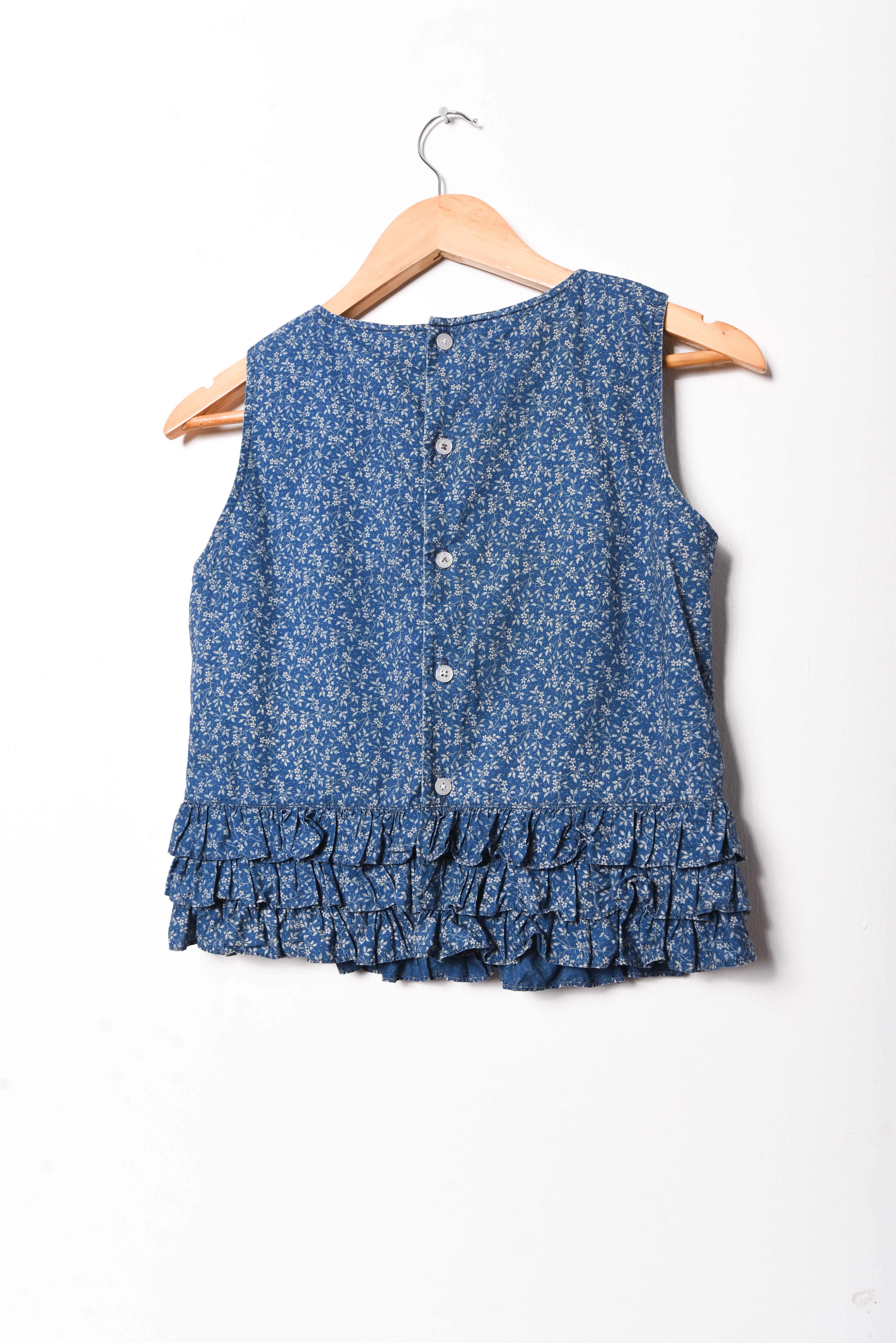 Top denim floral Ralph Lauren