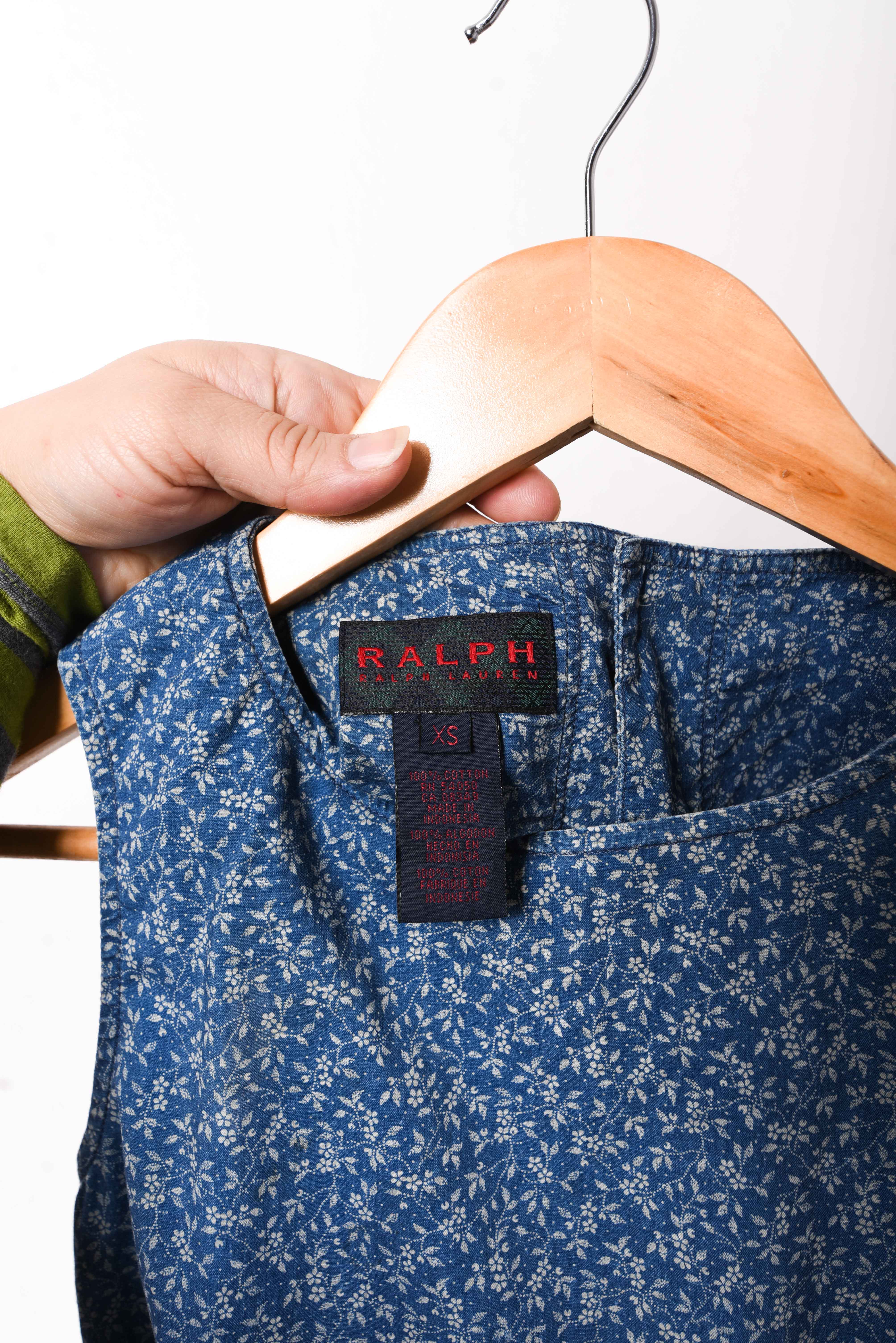 Top denim floral Ralph Lauren