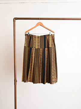 Falda midi azul cadenas