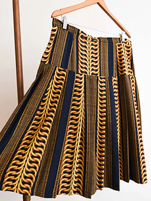 Falda midi azul cadenas
