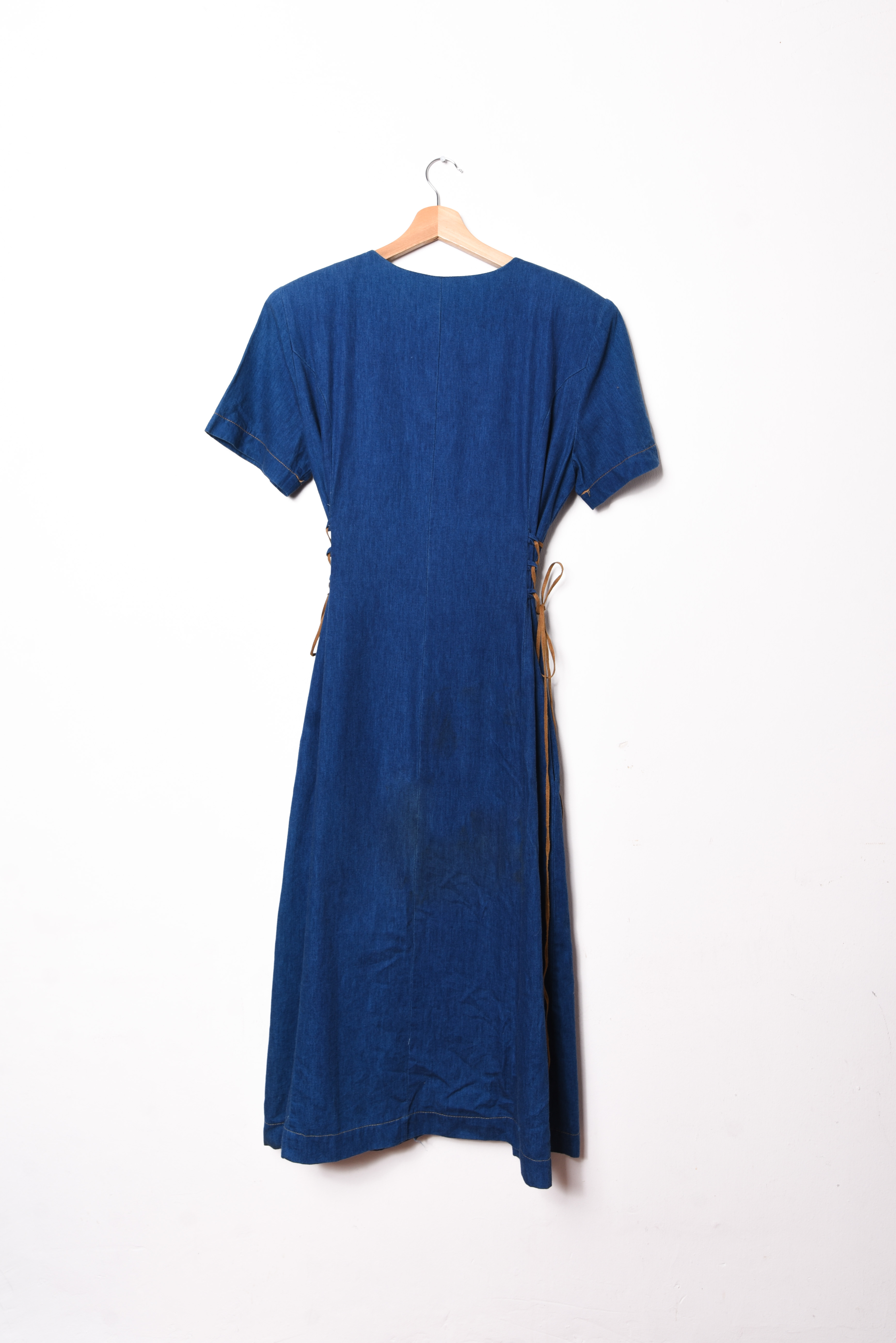 Maxi vestido camisero denim 90s