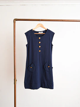 Vestido azul marinero golden