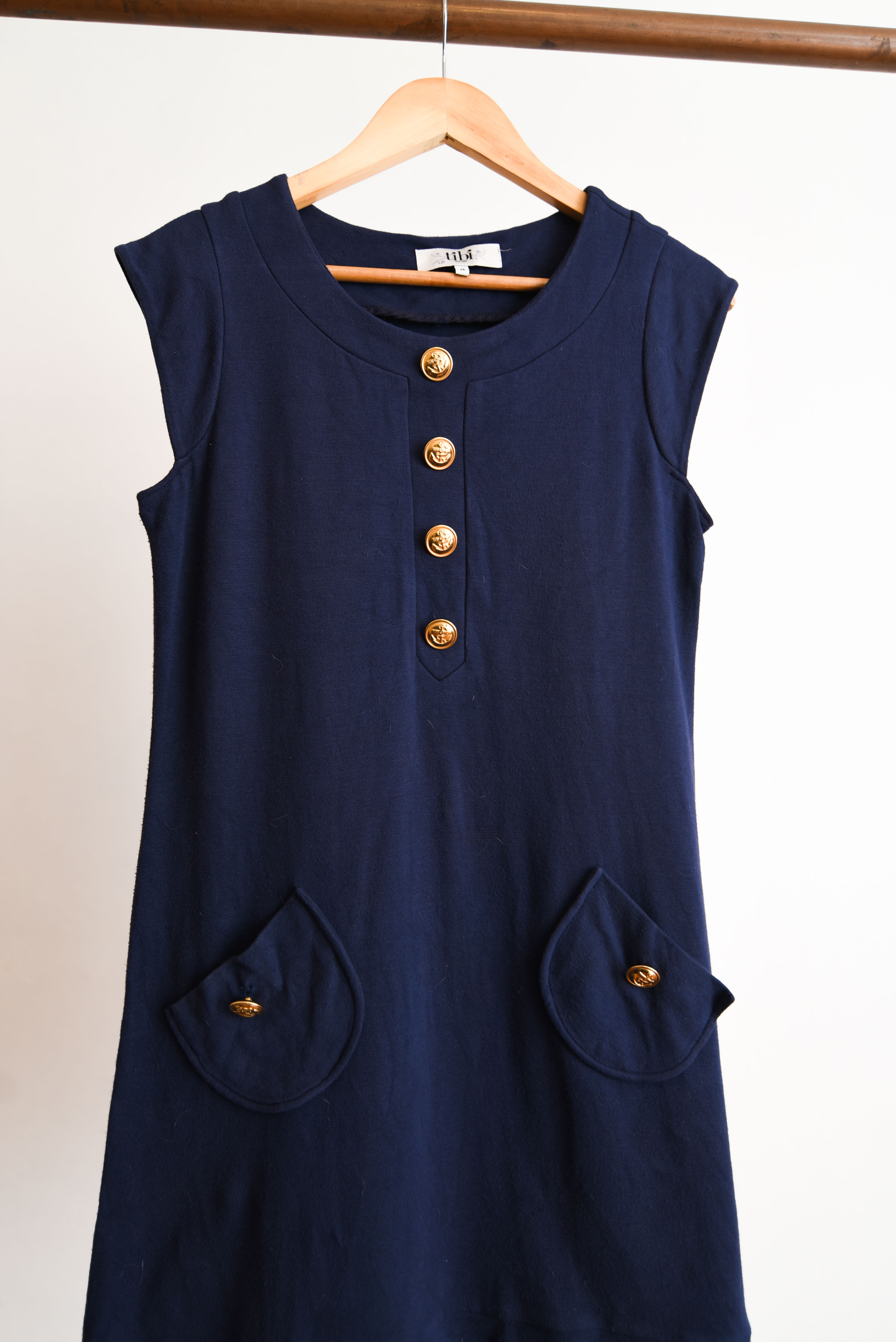 Vestido azul marinero golden