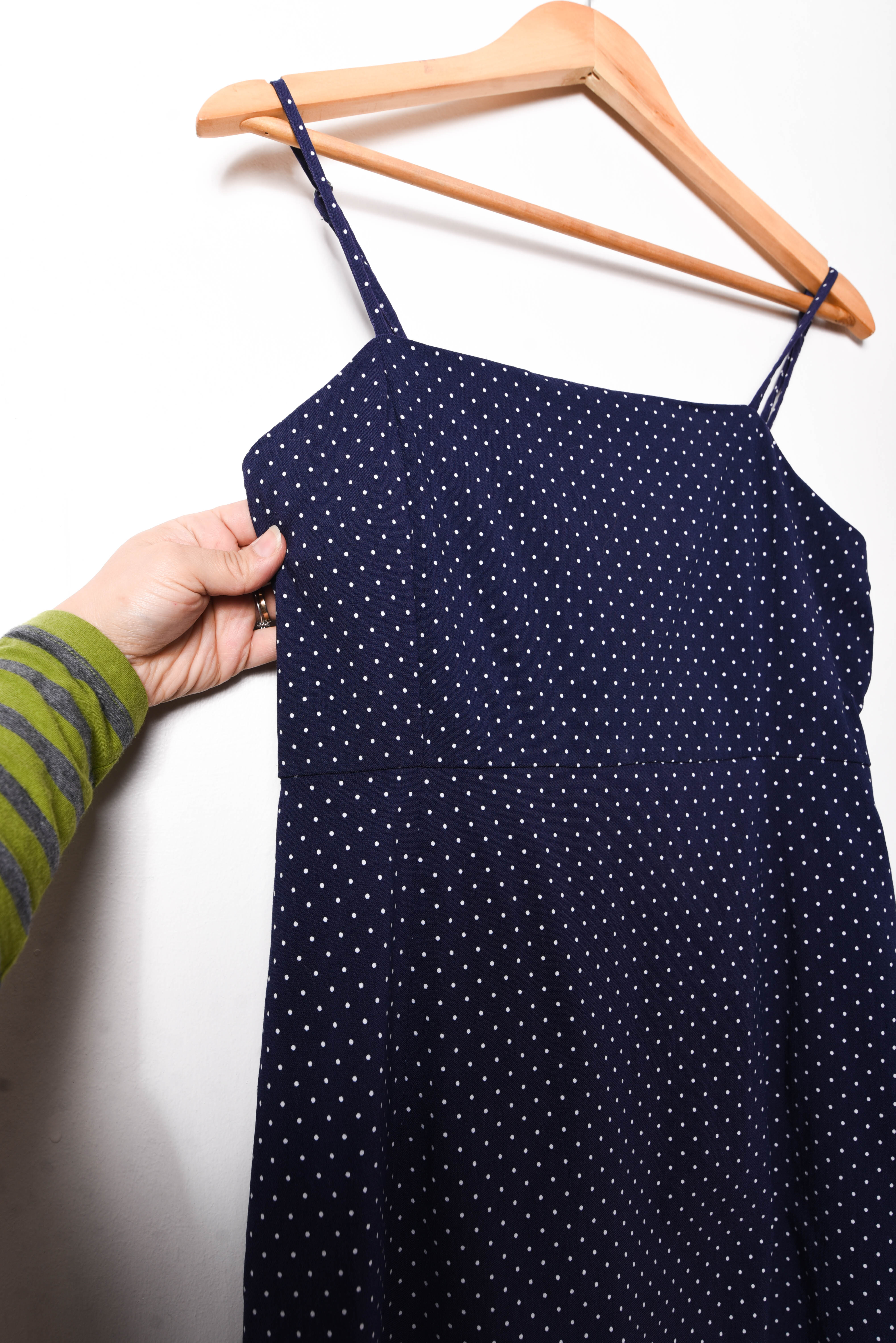 Vestido blue mini dots