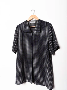 Blusa azul navy vntg gemas