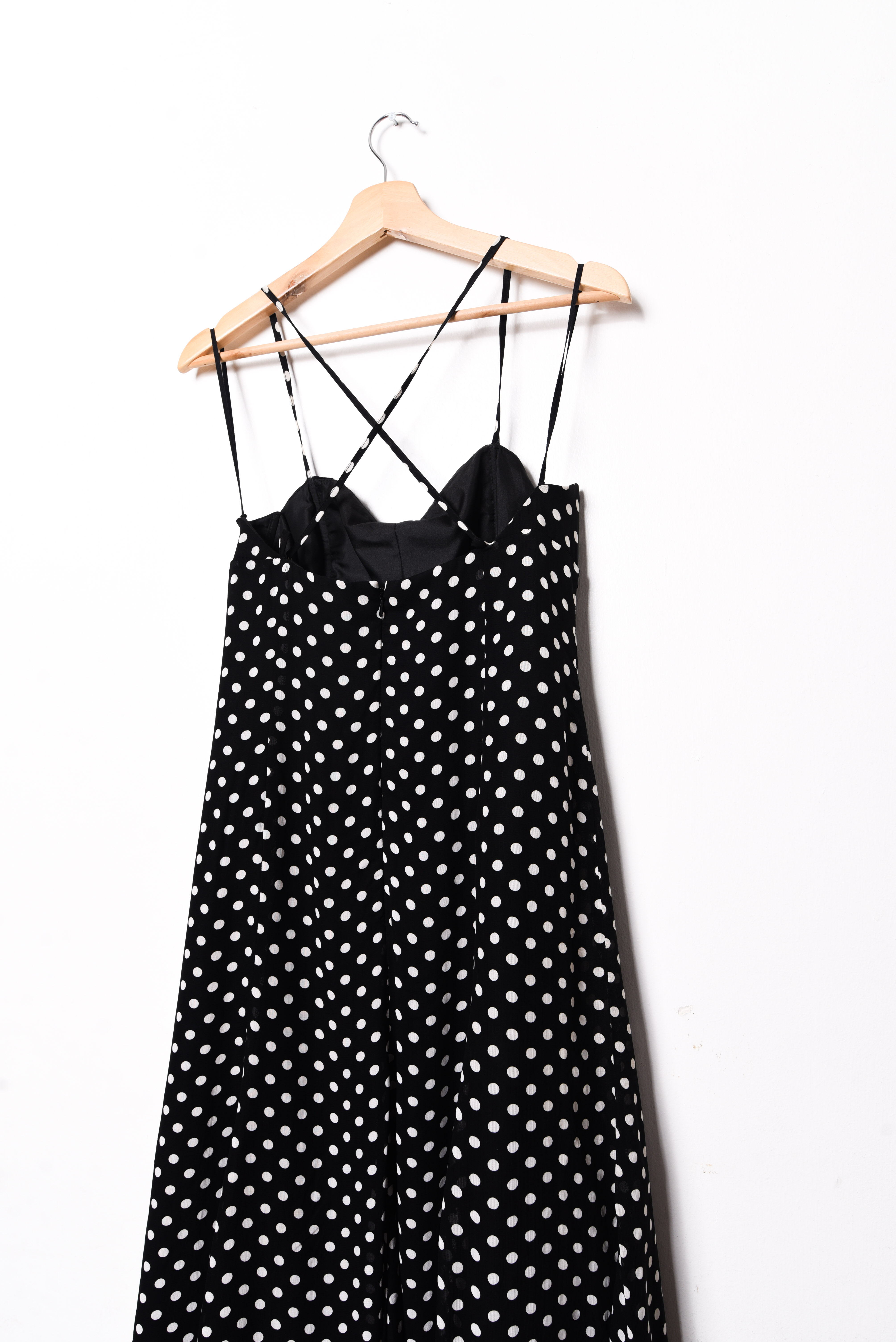 Vestido negro polka dots 