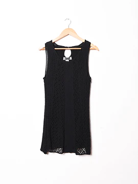 Mini vestido negro tejido 90s