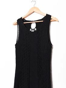 Mini vestido negro tejido 90s