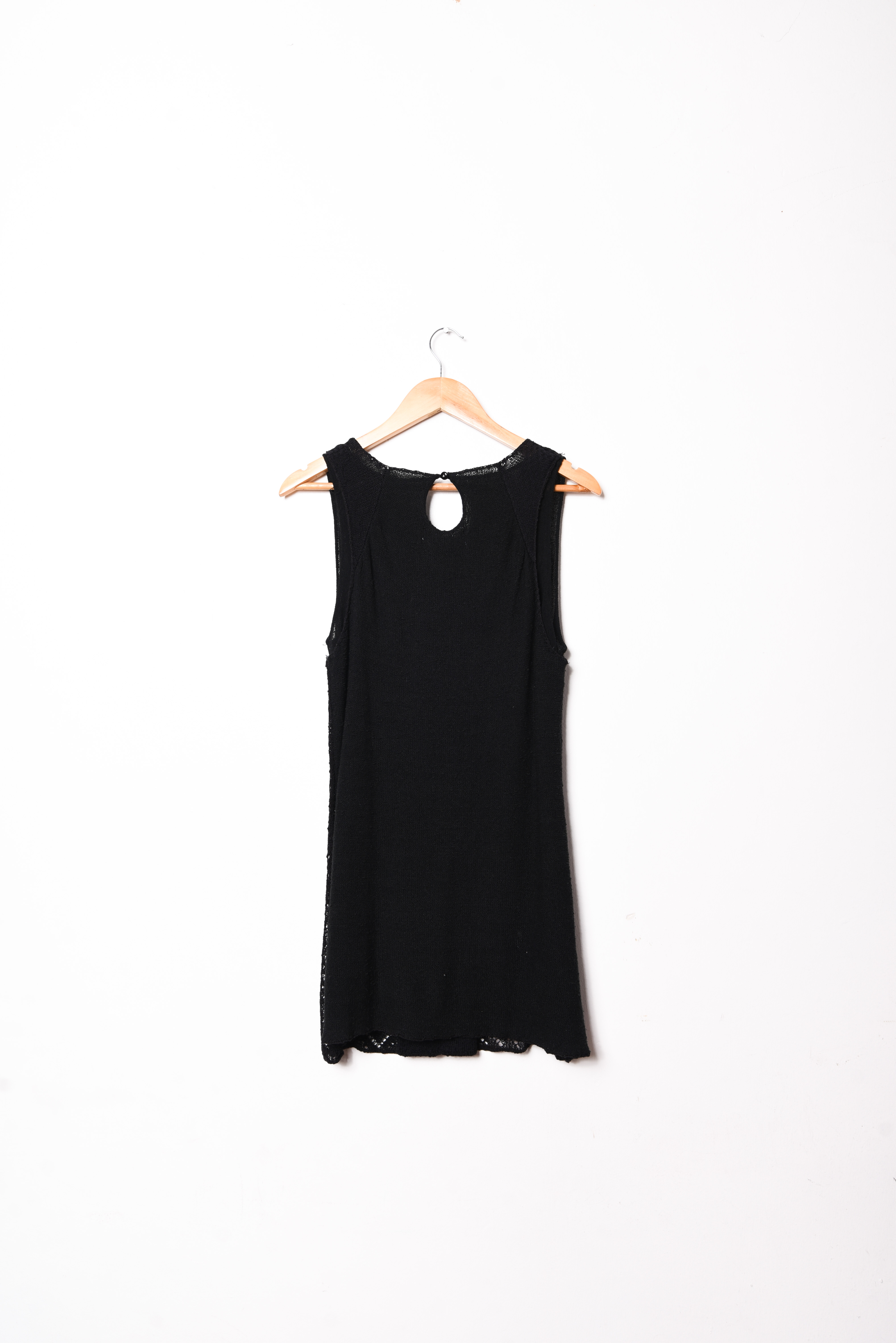 Mini vestido negro tejido 90s