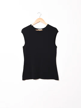 Top black tejido y2k