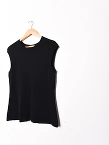 Top black tejido y2k