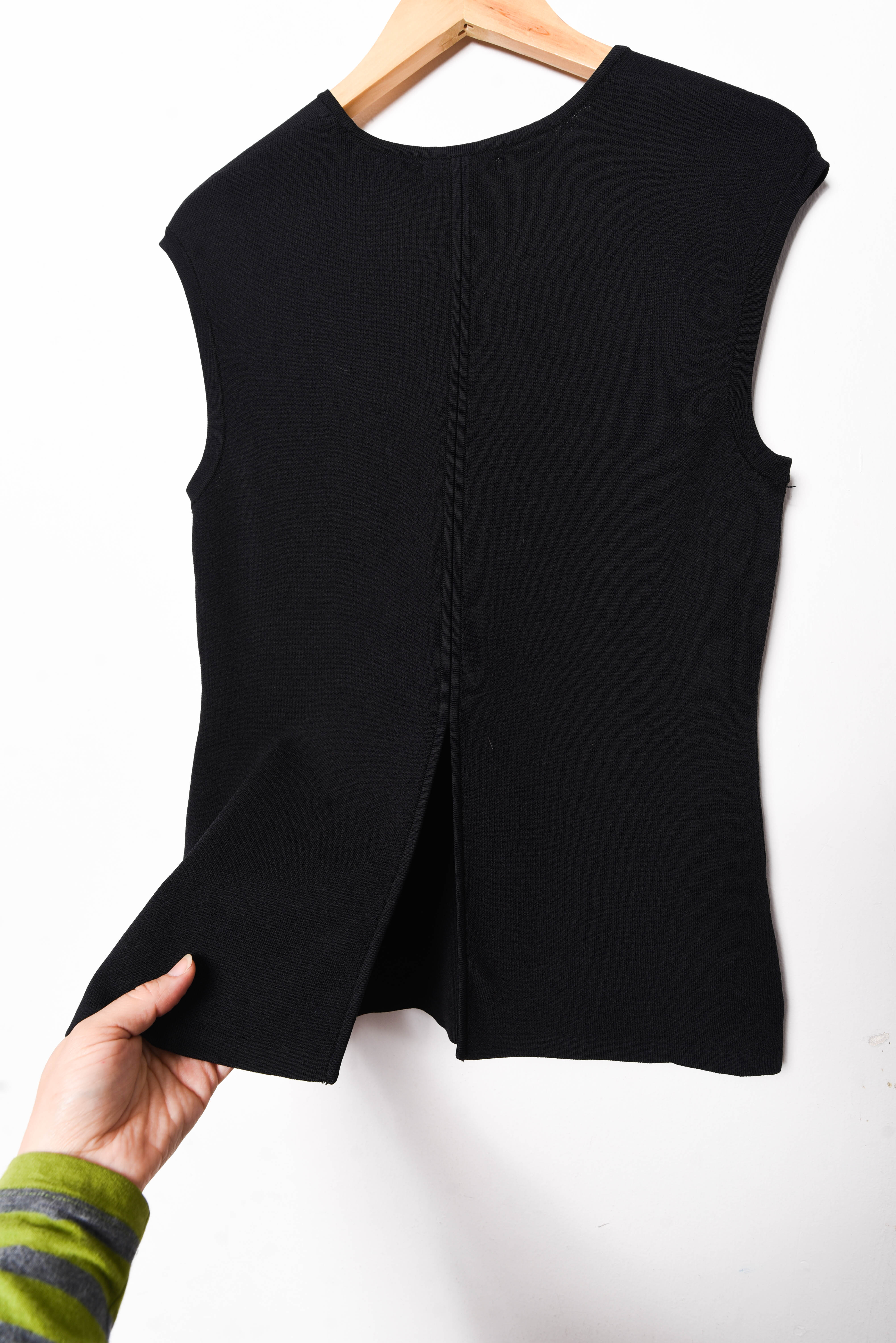 Top black tejido y2k