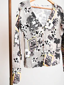 Cardigan seda primavera garden